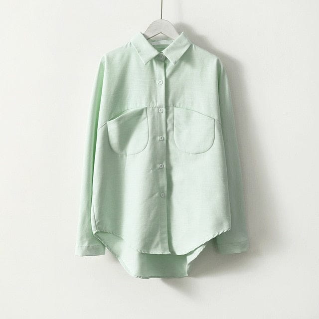 A sherhure Official Store Women's Clothing M / Green London Loose Comfy Classic Blouse - 9 Colors - Sizes M-L