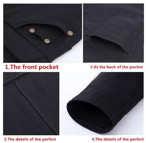 Spruced Roost Women's Clothing Riveting High Waist Stretch Jeans - 2 Colors - S-6XL