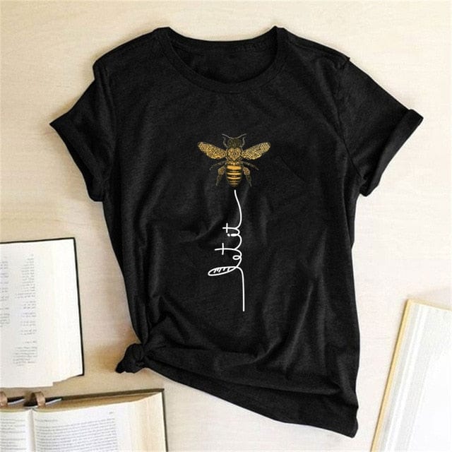 TT Women Store Women's Wear BK / L / China Let it Bee Graphic T-Shirts - S-3XL - 10 Colors
