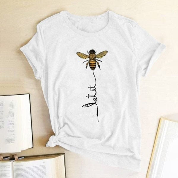 TT Women Store Women's Wear WH / L / China Let it Bee Graphic T-Shirts - S-3XL - 10 Colors