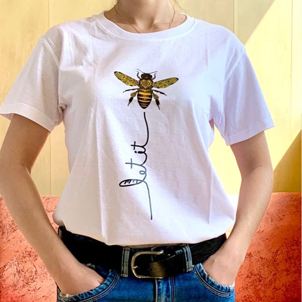 TT Women Store Women's Wear Let it Bee Graphic T-Shirts - S-3XL - 10 Colors