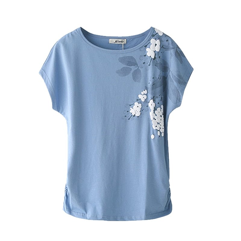 Spruced Roost Womens clothing Leaves and Petals Short Sleeve Top 95% Cotton - M-4XL - 4 Colors