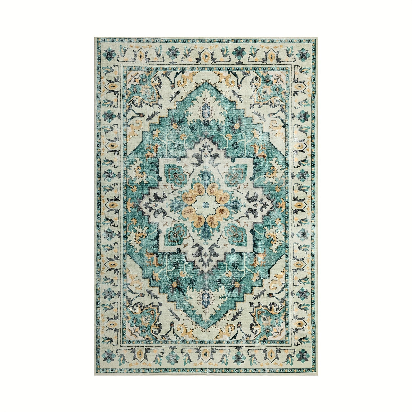 Woodland Oasis - 6 Sizes - Washable Boho Area Rug - Soft, Non Slip, Stain Resistant, Vintage Rug