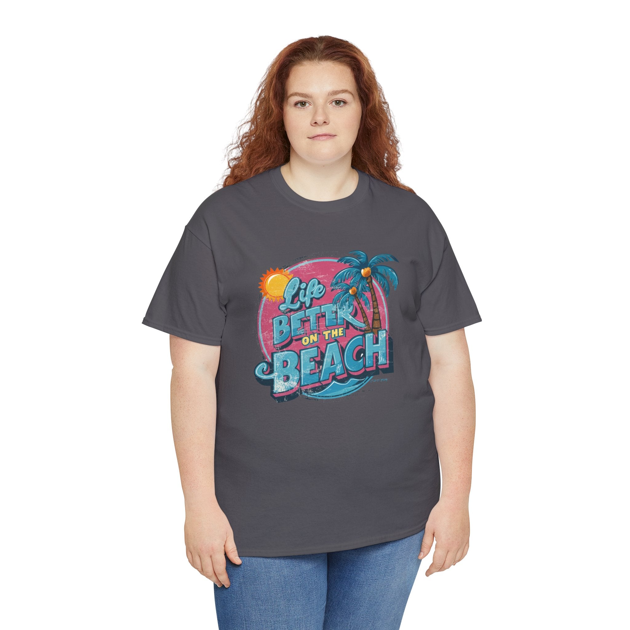 Life is Better at the Beach - Unisex Heavy Cotton Tee - Spruced Roost
