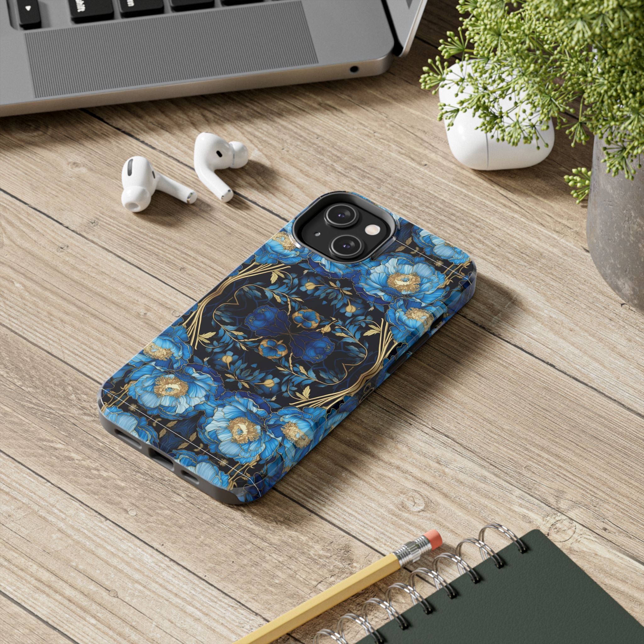 Blue Peony - Tough Case for iPhone 14, 15, 16