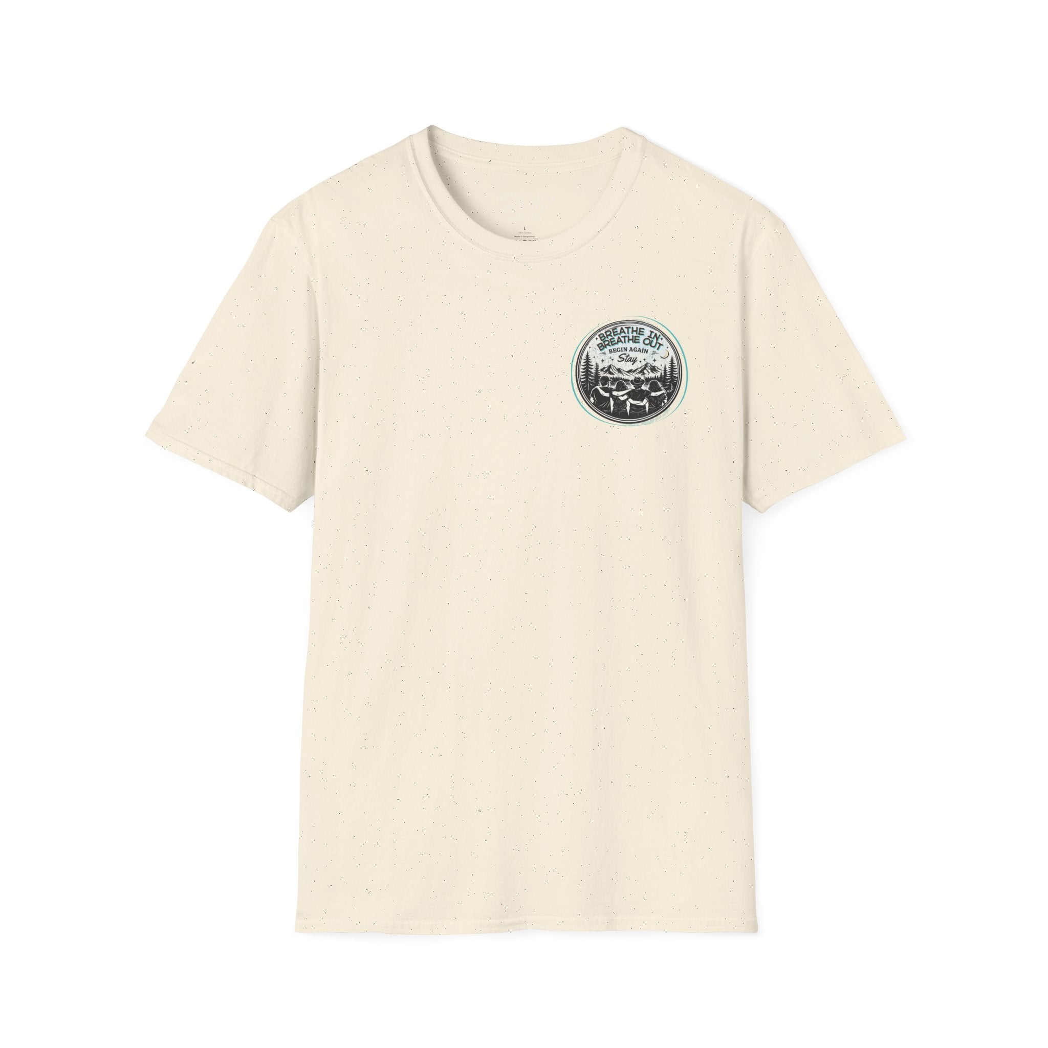 Breathe In, Breathe Out - Men's Unisex Sized Crew Graphic T-Shirt
