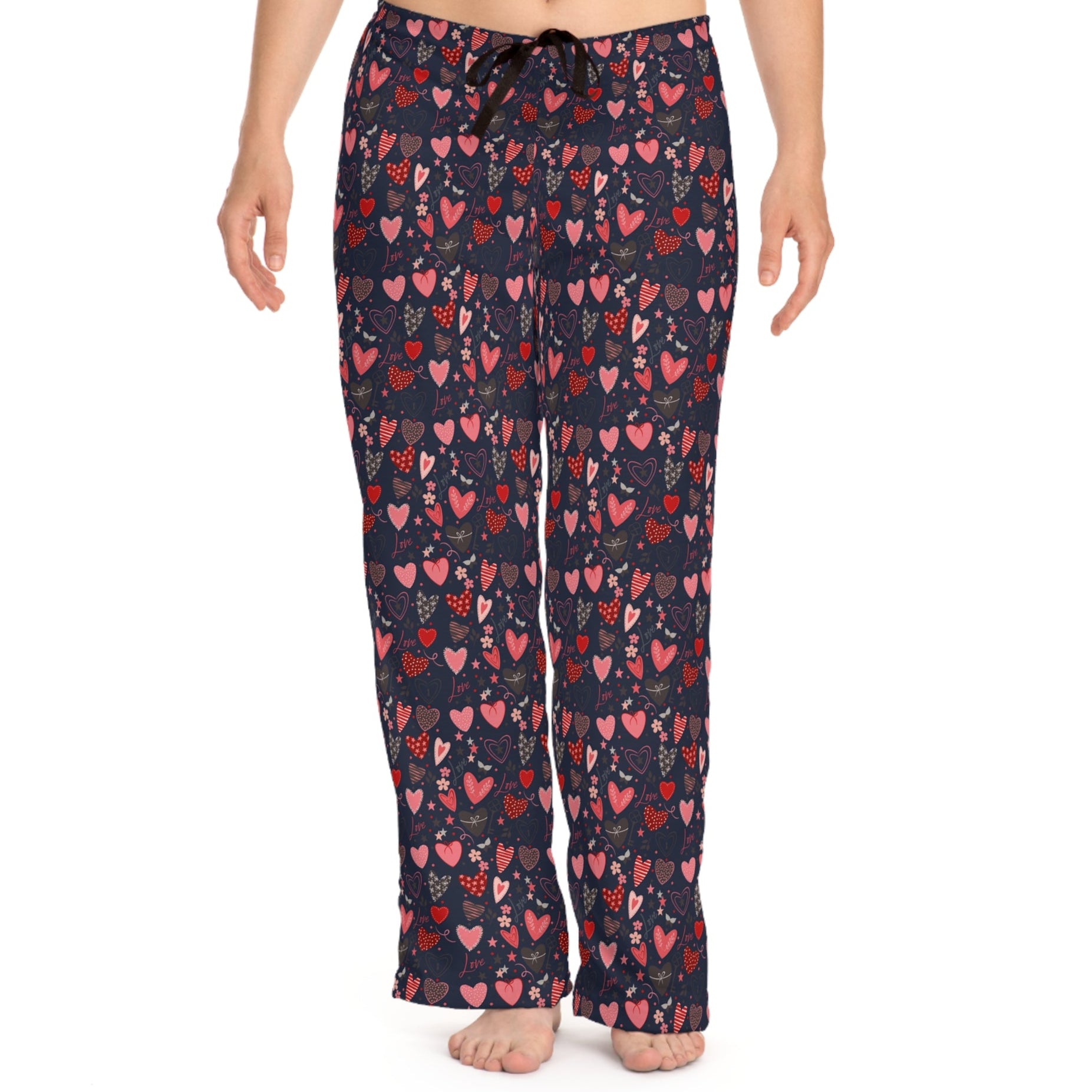 Base of Hearts Women's Pajama Pants (AOP) - Navy