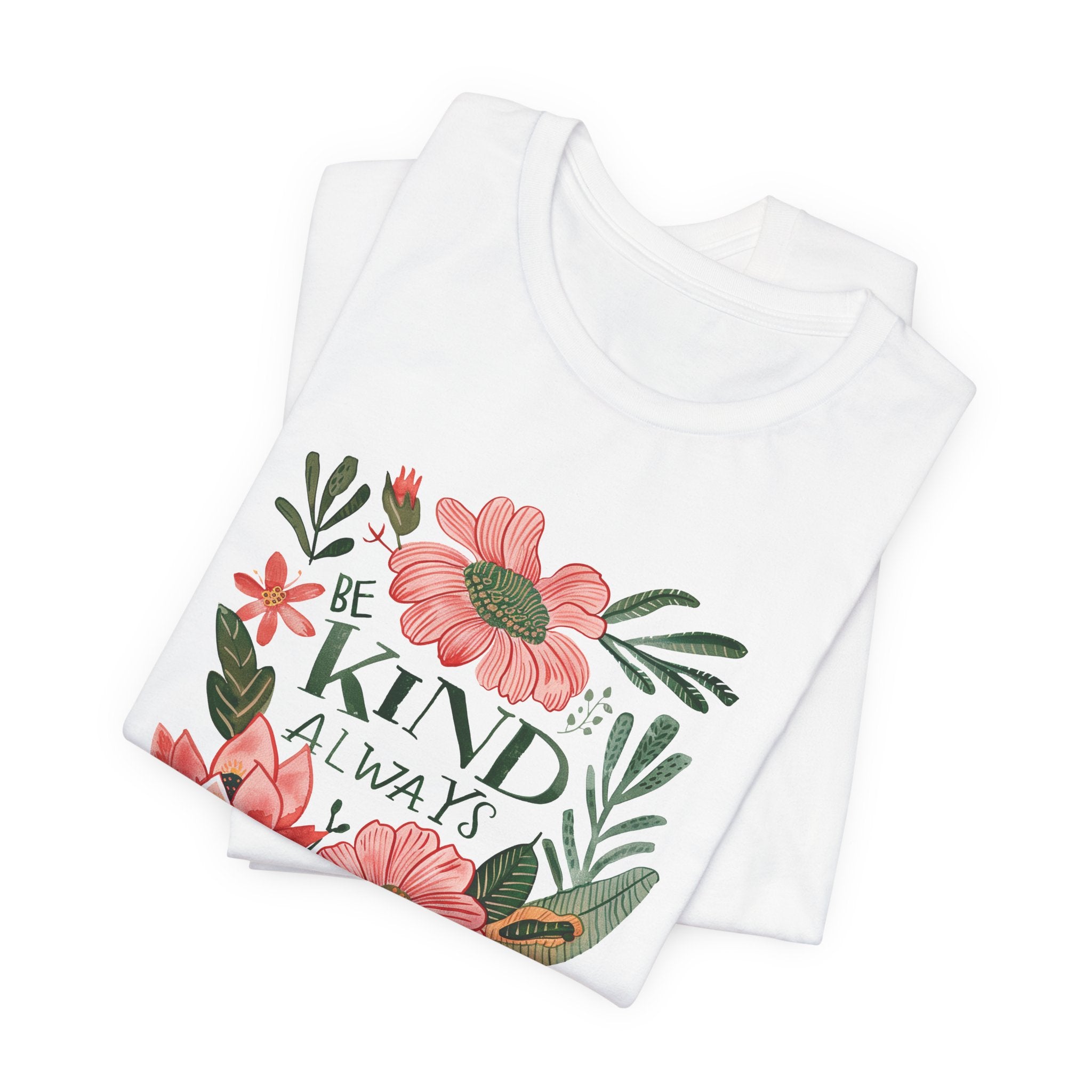 "Be Kind" -  Floral Unisex Short Sleeve Tee