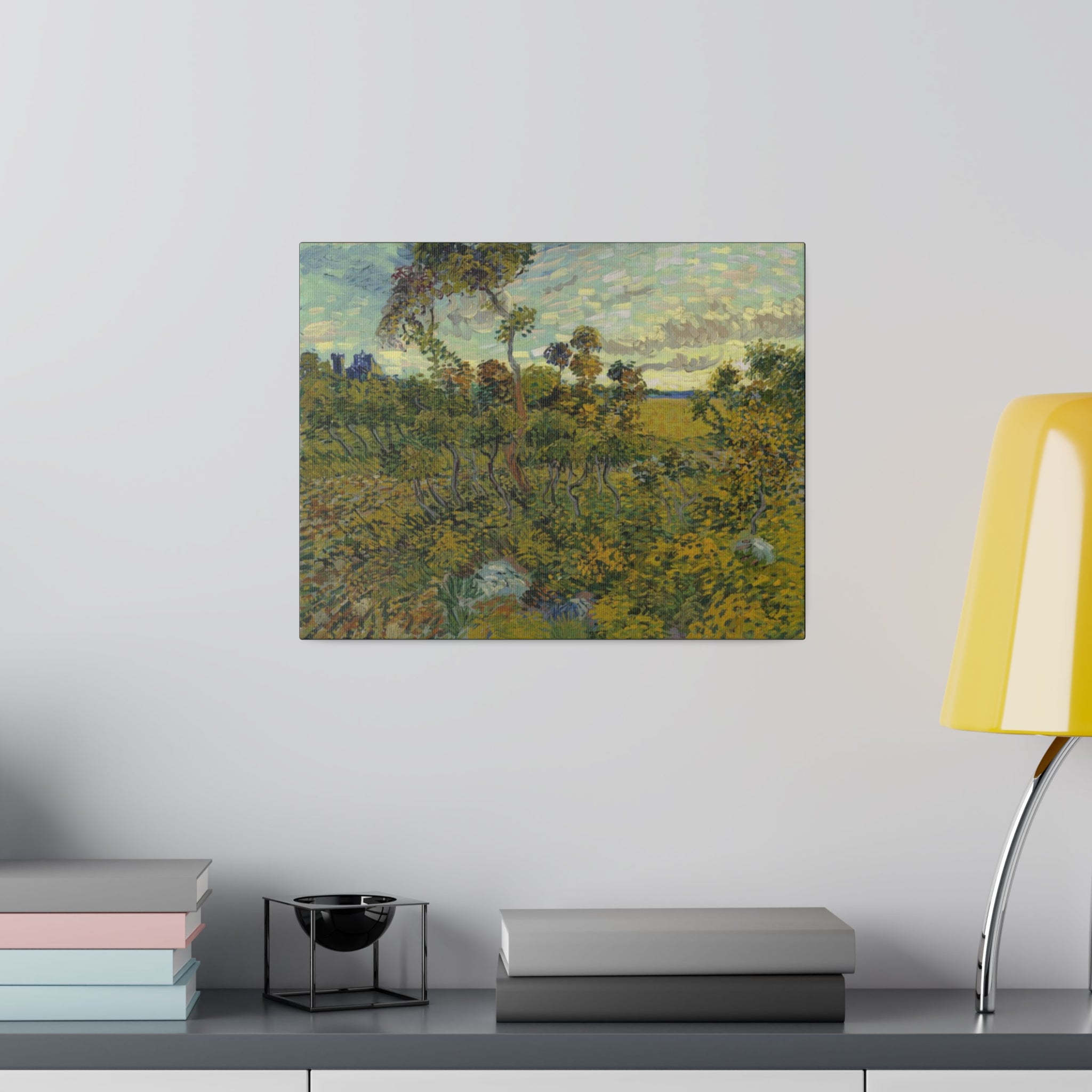 Sunset at Montmajour  Vincent van Gogh - Matte Canvas 0.75" - Spruced Roost