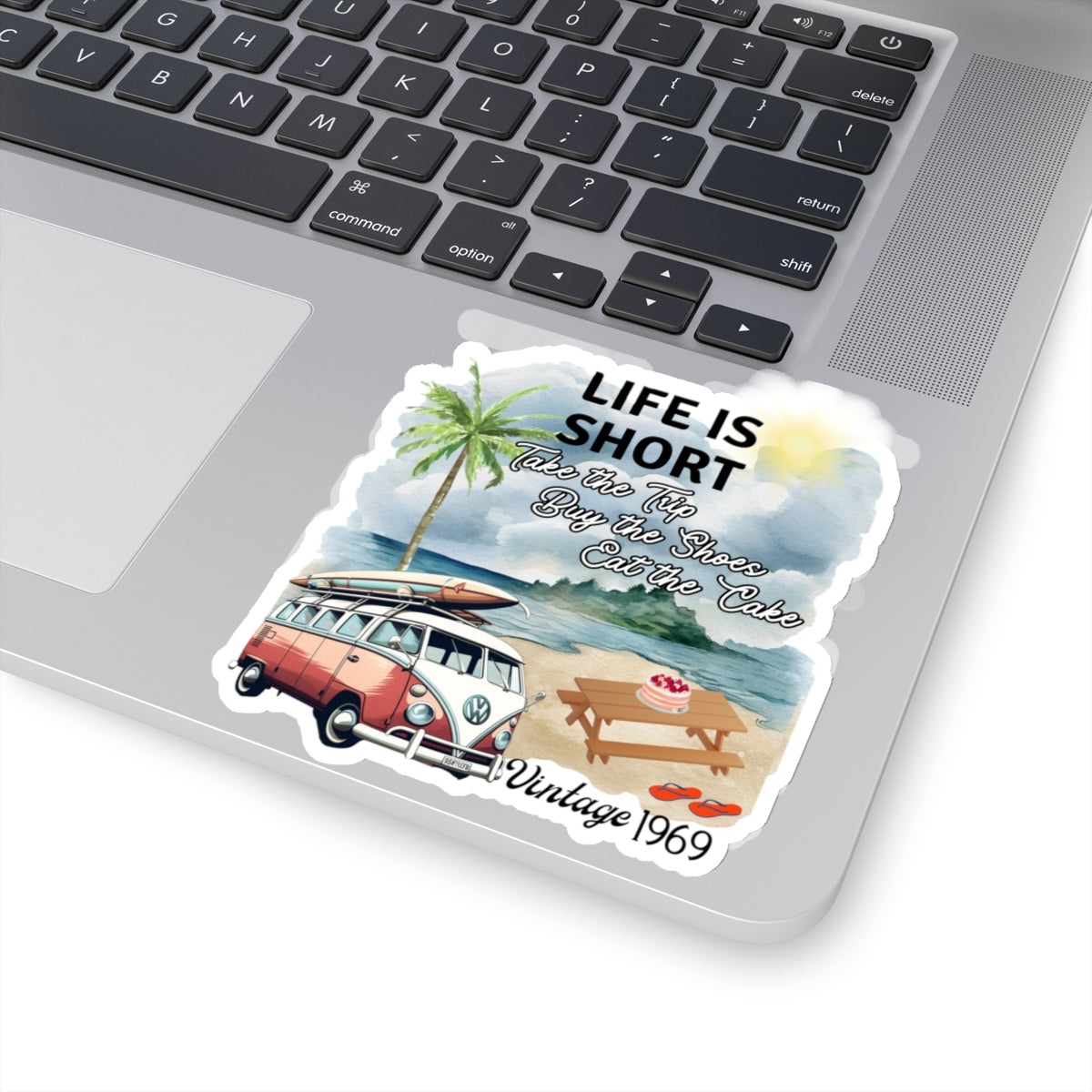 Life is short, Buy the Shoes, Take the Trip, Eat the Cake Kiss-Cut Stickers