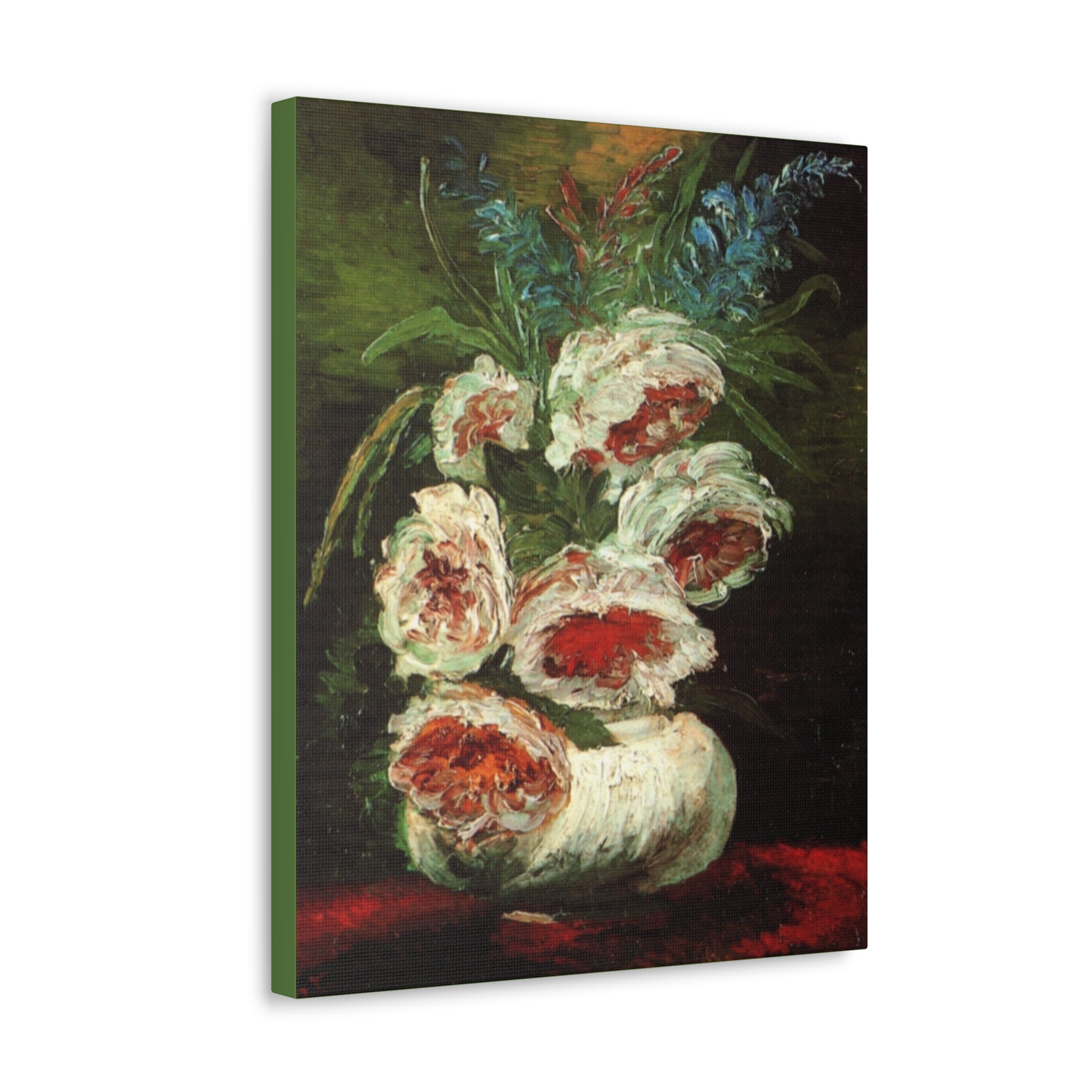 Vase with Peonies - Vincent van Gogh - Canvas Gallery Wraps - Spruced Roost
