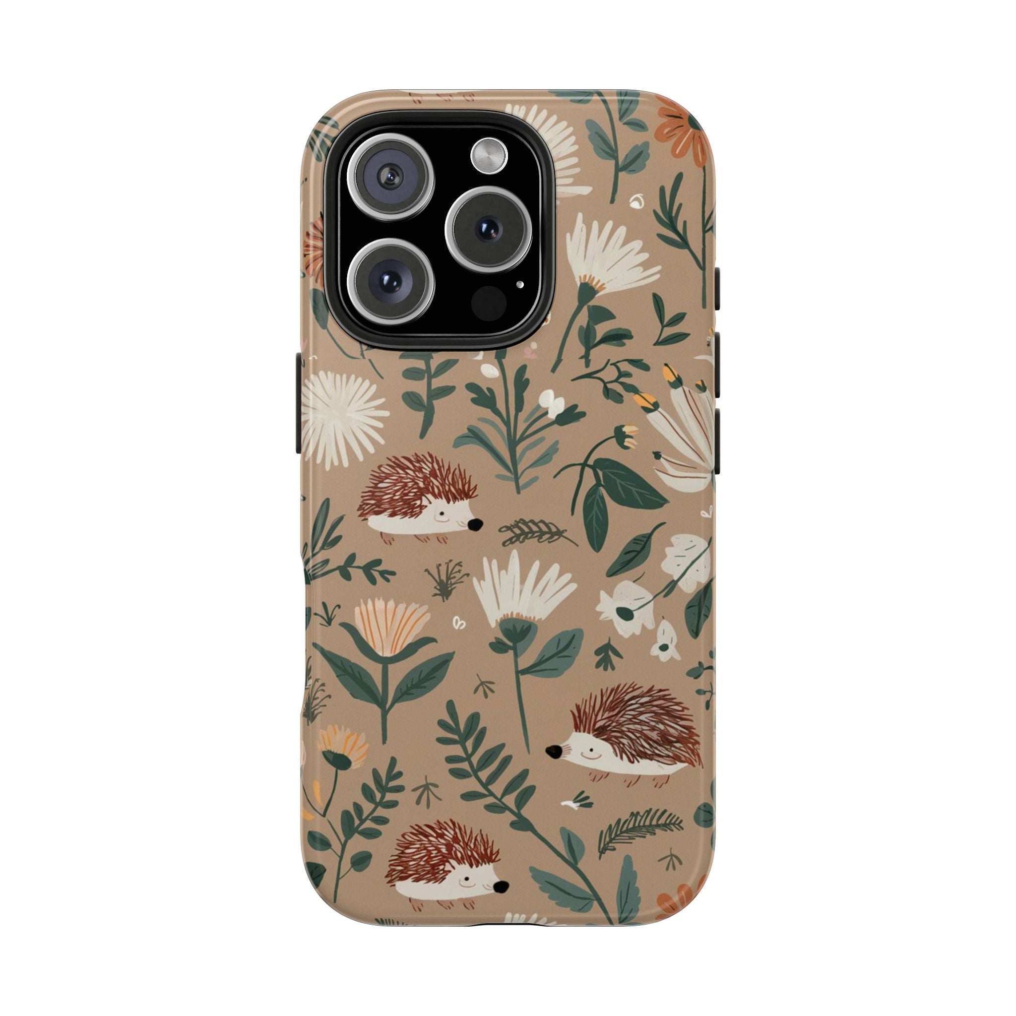 Hedehogs & Daisies - Tough Case for iPhone 14, 15, 16 - Spruced Roost
