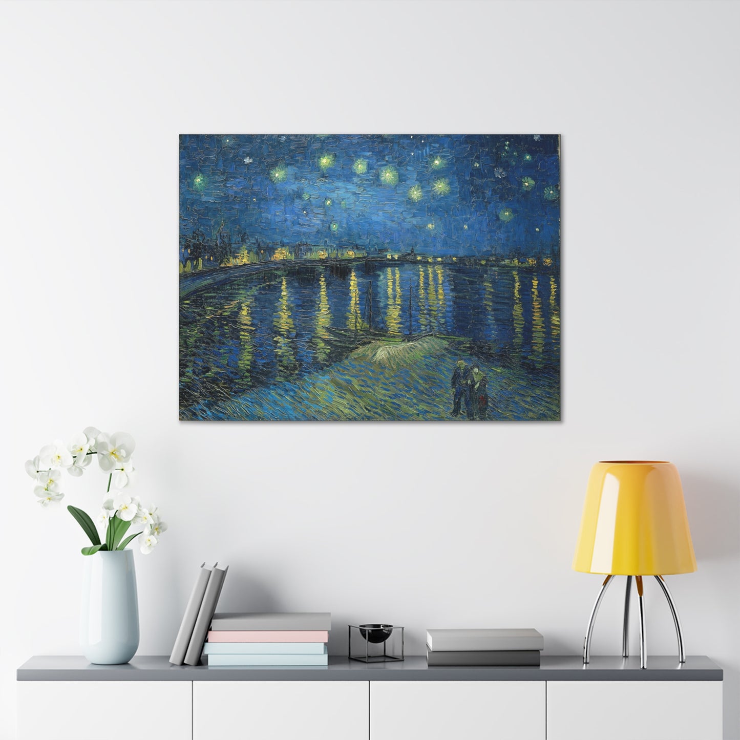 Starry Night Over the Rhone - Vincent Van Gogh Canvas Gallery Wraps