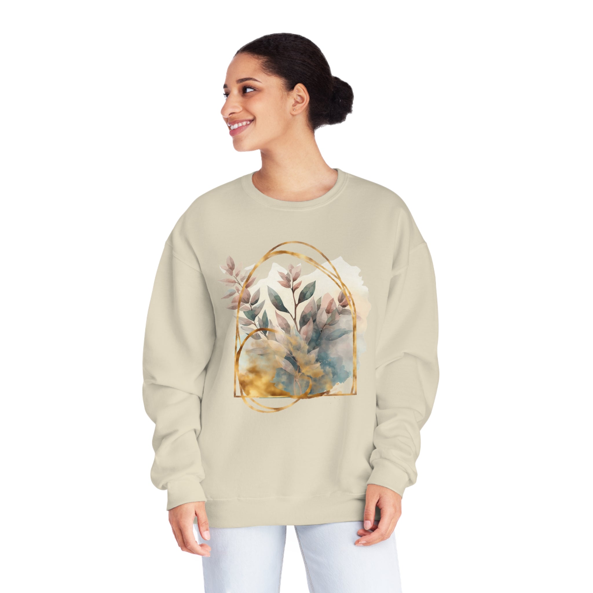 Flora Foliage Unisex NuBlend® Crewneck Sweatshirt - Spruced Roost