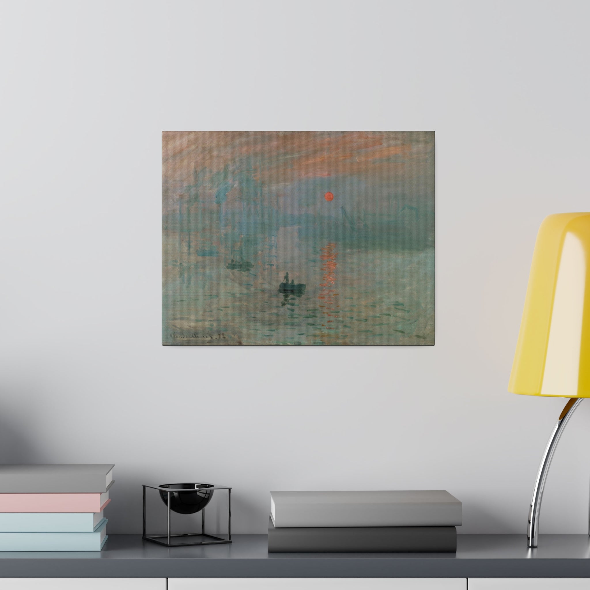 Impression Sunrise - Claude Monet - Matte Canvas, Stretched, 0.75" - Spruced Roost