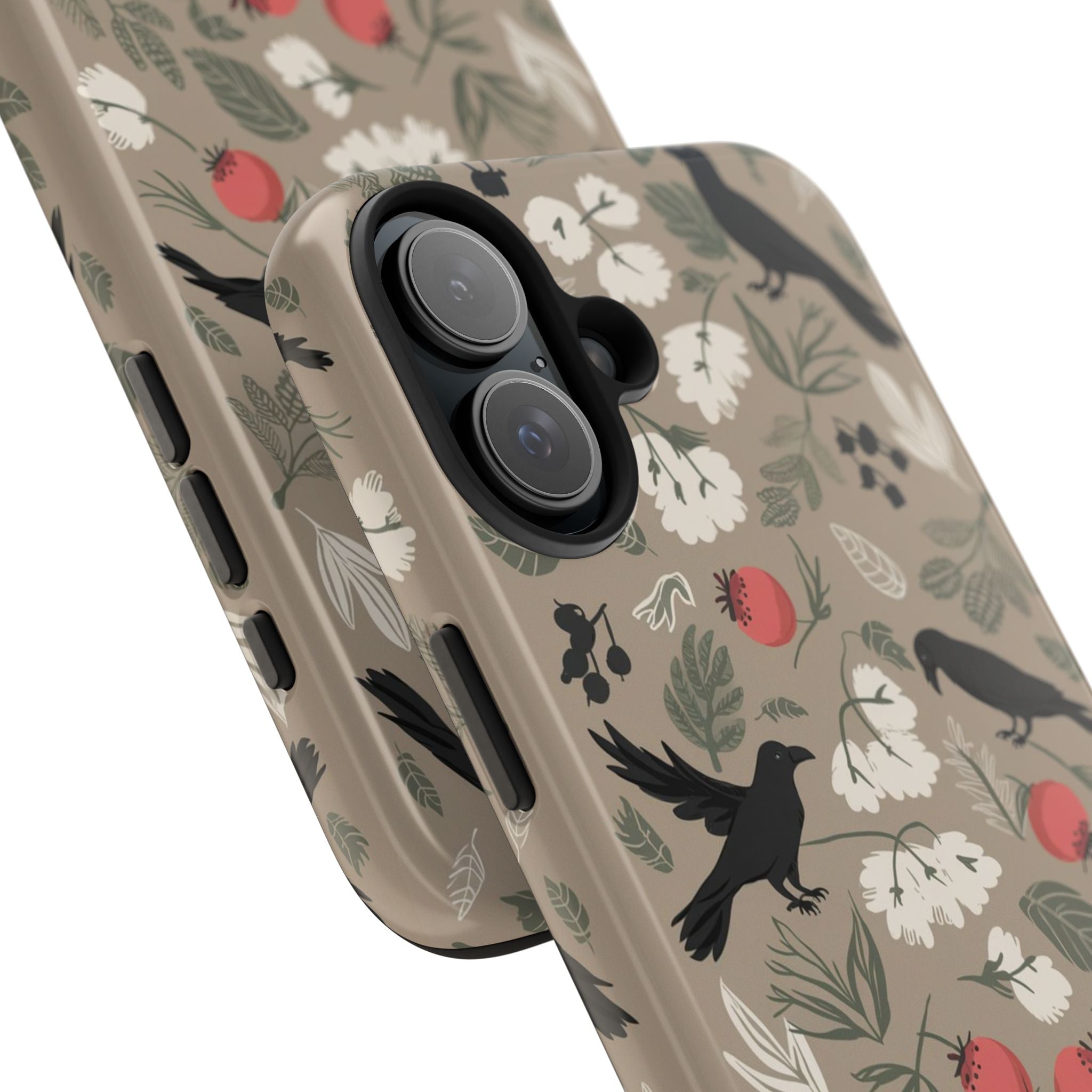 Black Crows Berries - Tough Case for iPhone 14, 15, 16