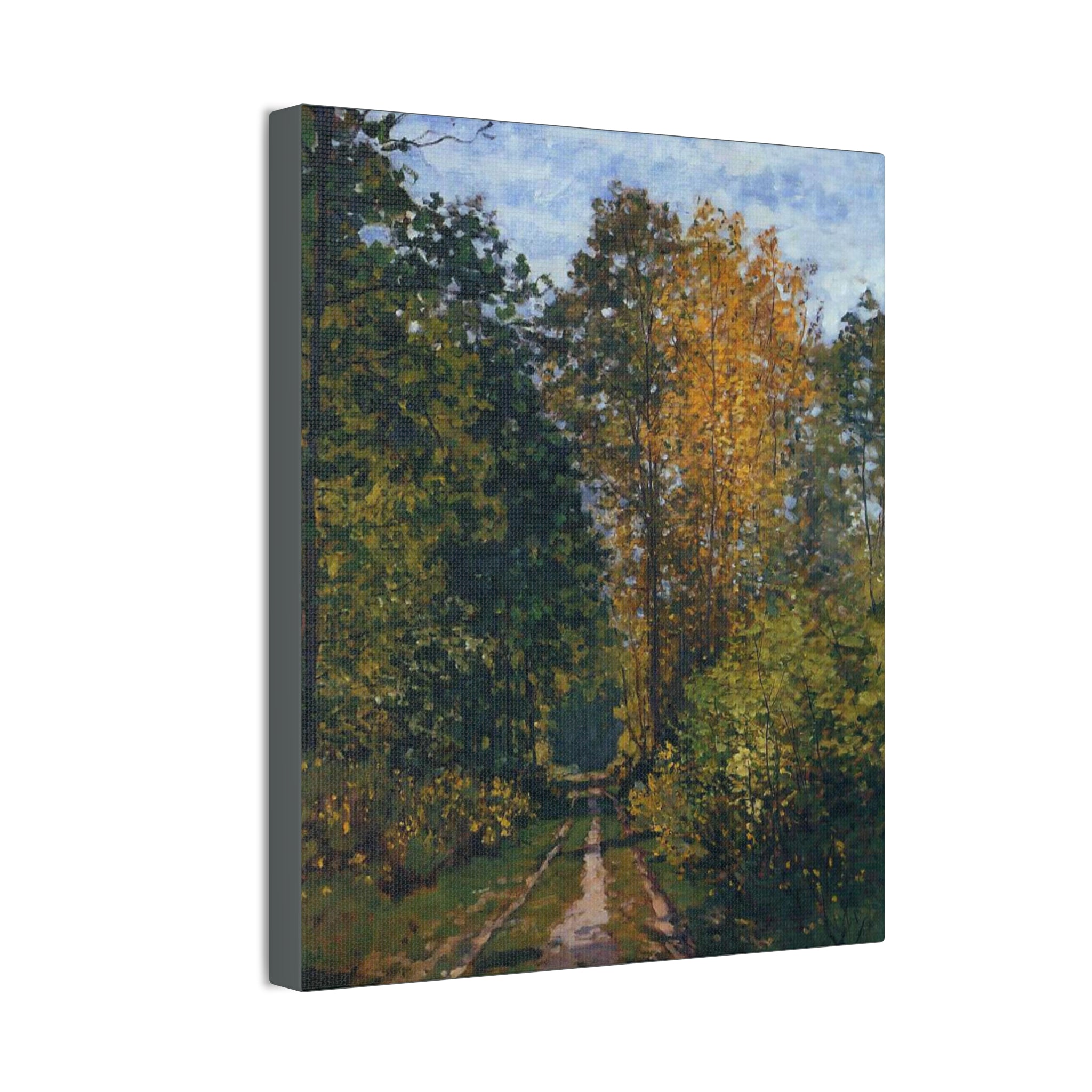 Wooded Path 1865 - Claude Monet - Canvas Stretched, 0.75" - Spruced Roost