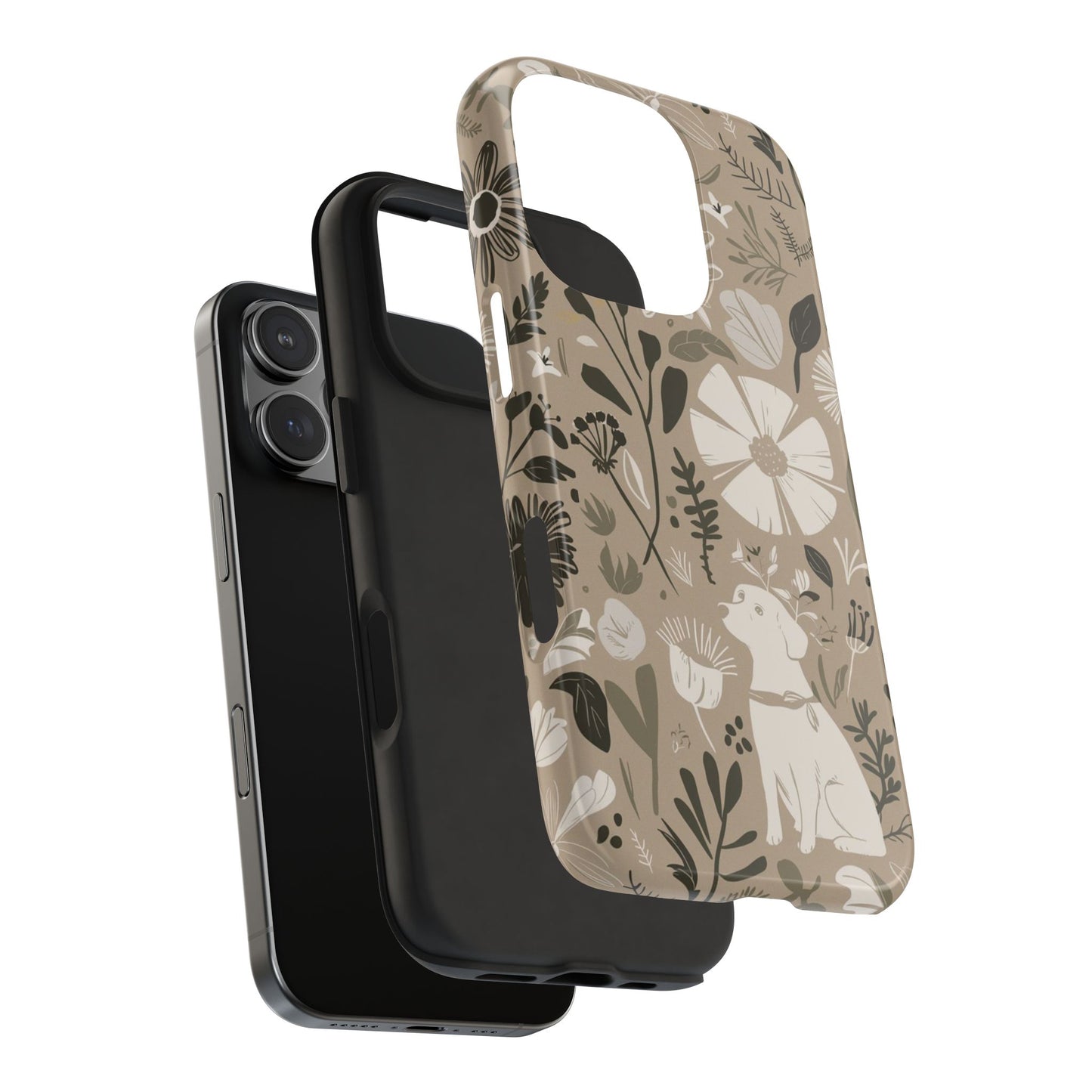 Natural Flower Dog - Tough Case for iPhone 14, 15, 16