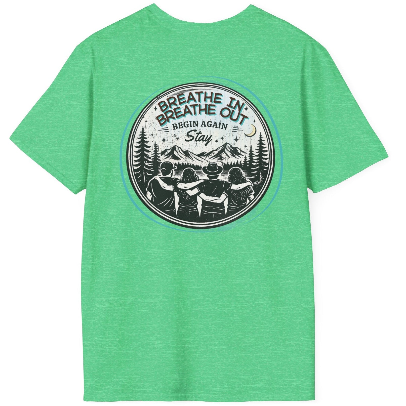 Breathe In,  Breathe Out - Women's Unisex Sized Crew Graphic T-Shirt