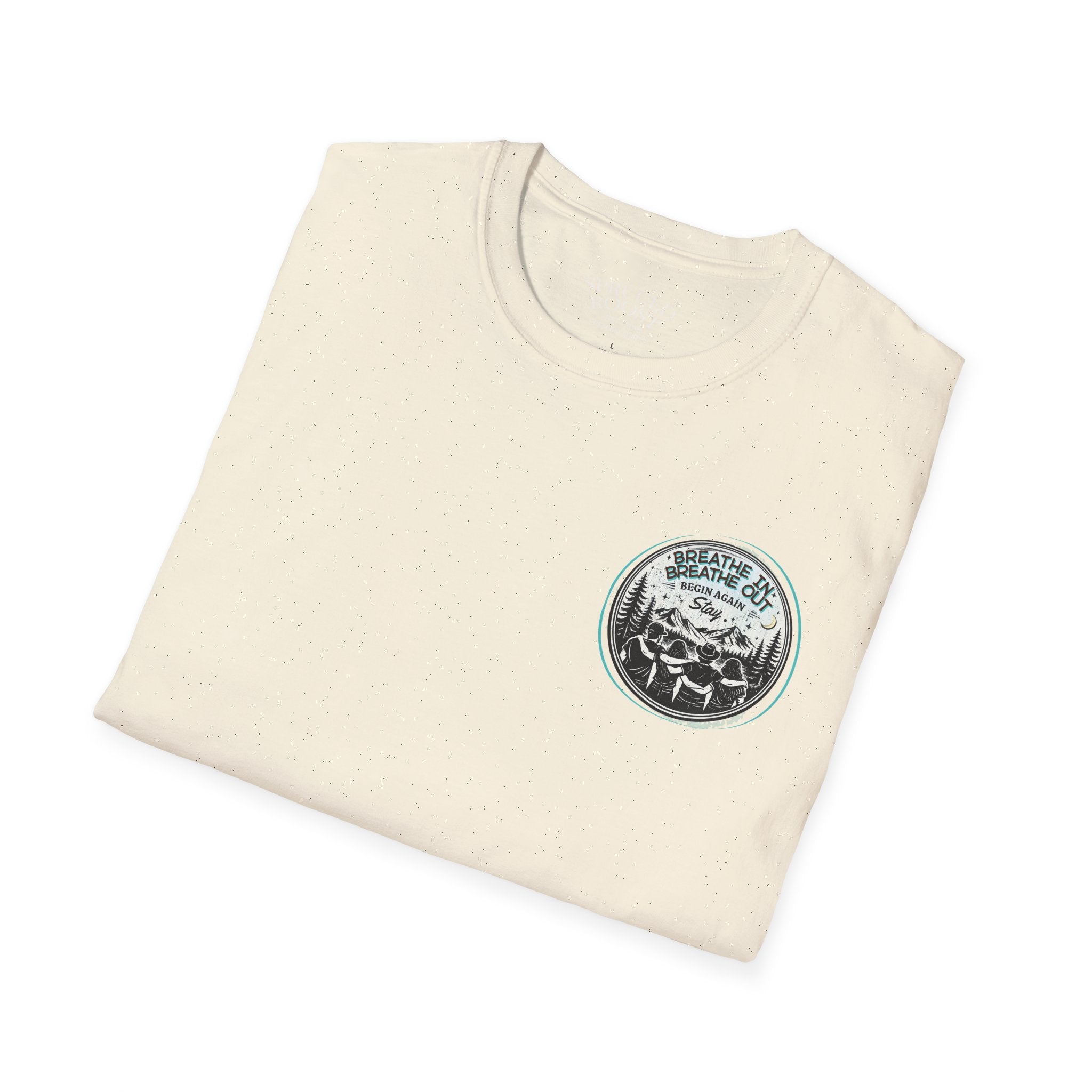 Breathe In, Breathe Out - Men's Unisex Sized Crew Graphic T-Shirt