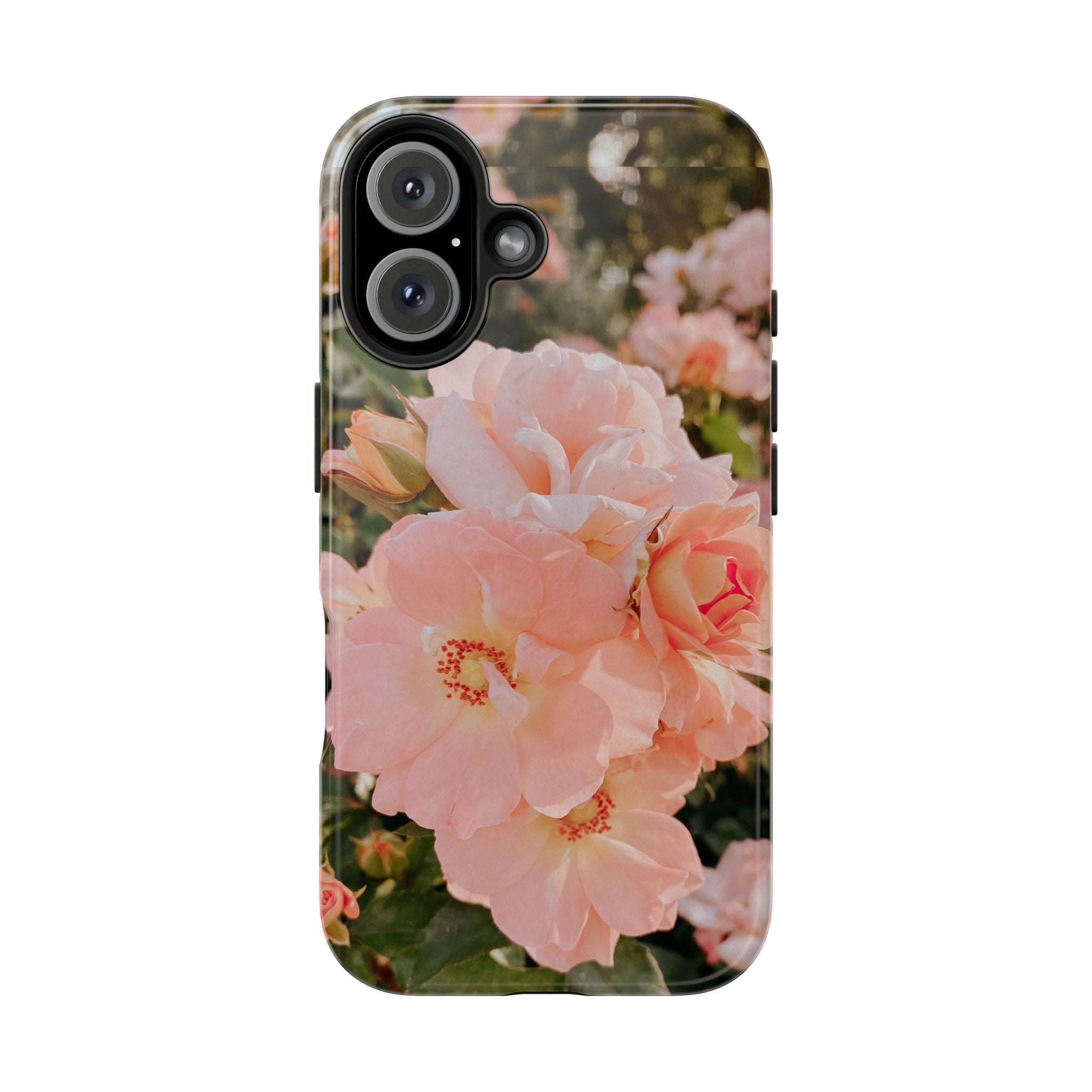 Blush Hollyhocks - Tough Case for iPhone 14, 15, 16