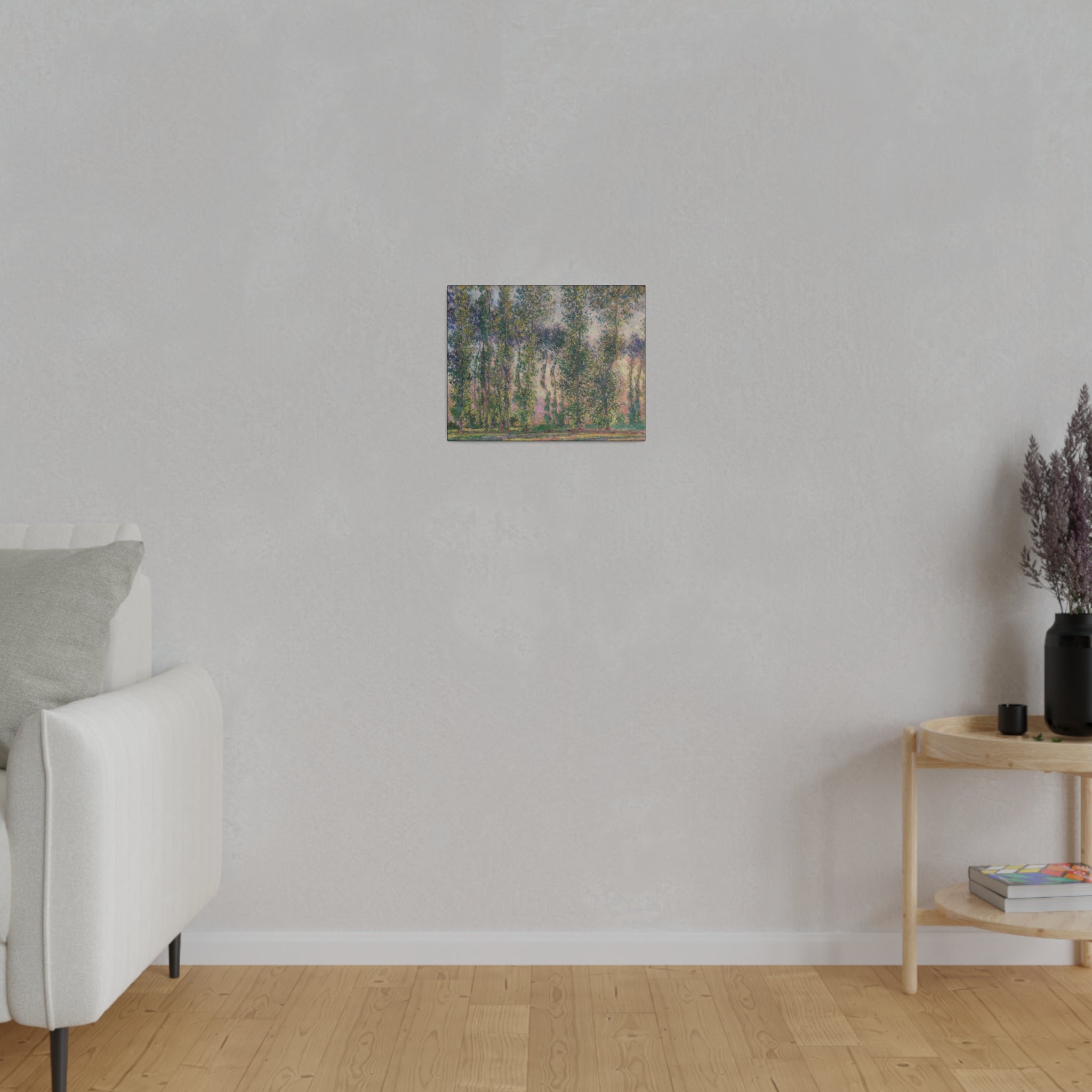 Poplars at Giverny 1887 Claude Monet - Matte Canvas, Stretched, 0.75" - Spruced Roost