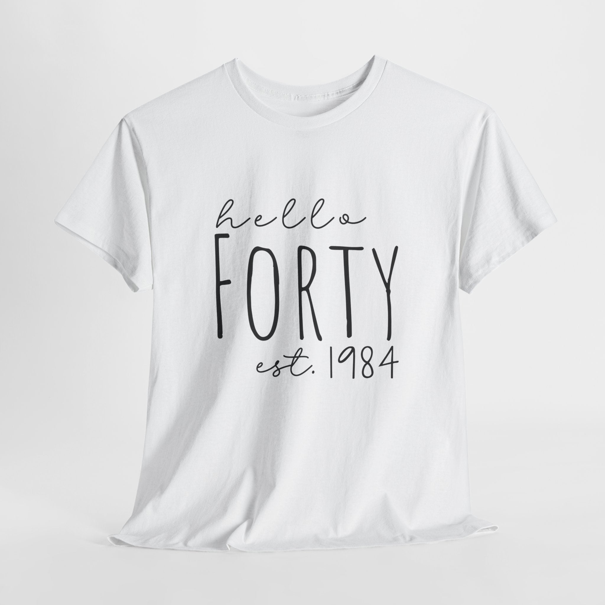 Forty Black & White Unisex Heavy Cotton Tee - Spruced Roost