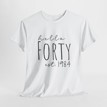 Forty Black & White Unisex Heavy Cotton Tee