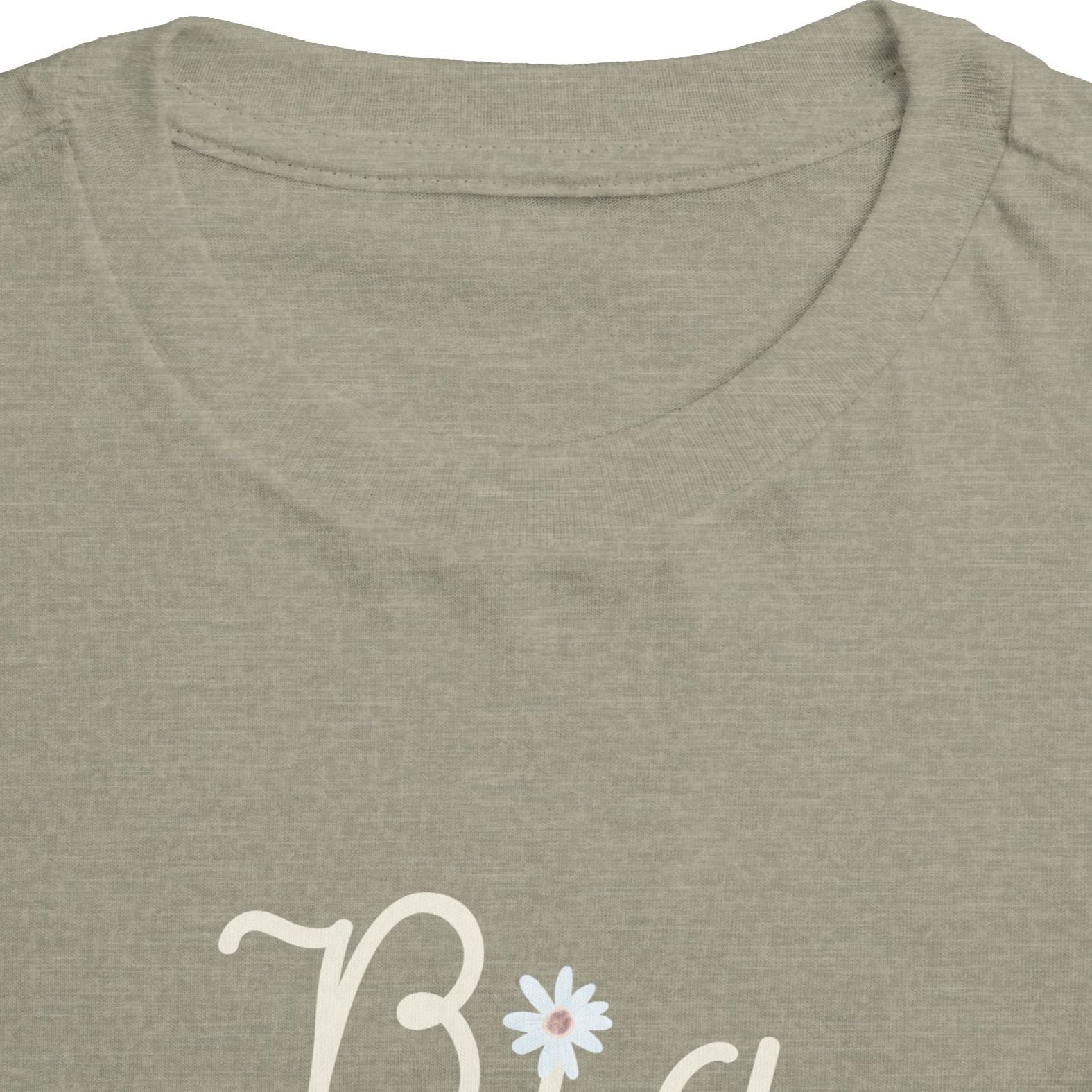 Big Sis Toddler Short Sleeve Tee - Cute Floral Design for Sibling Celebrations