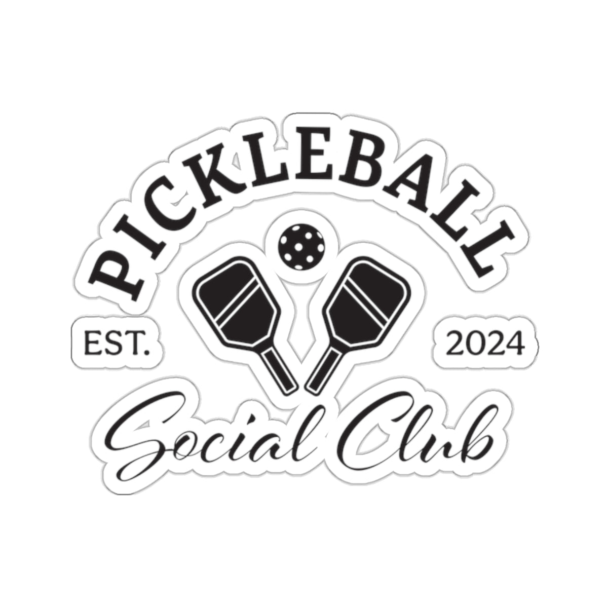 Pickleball Social Club Kiss-Cut Stickers