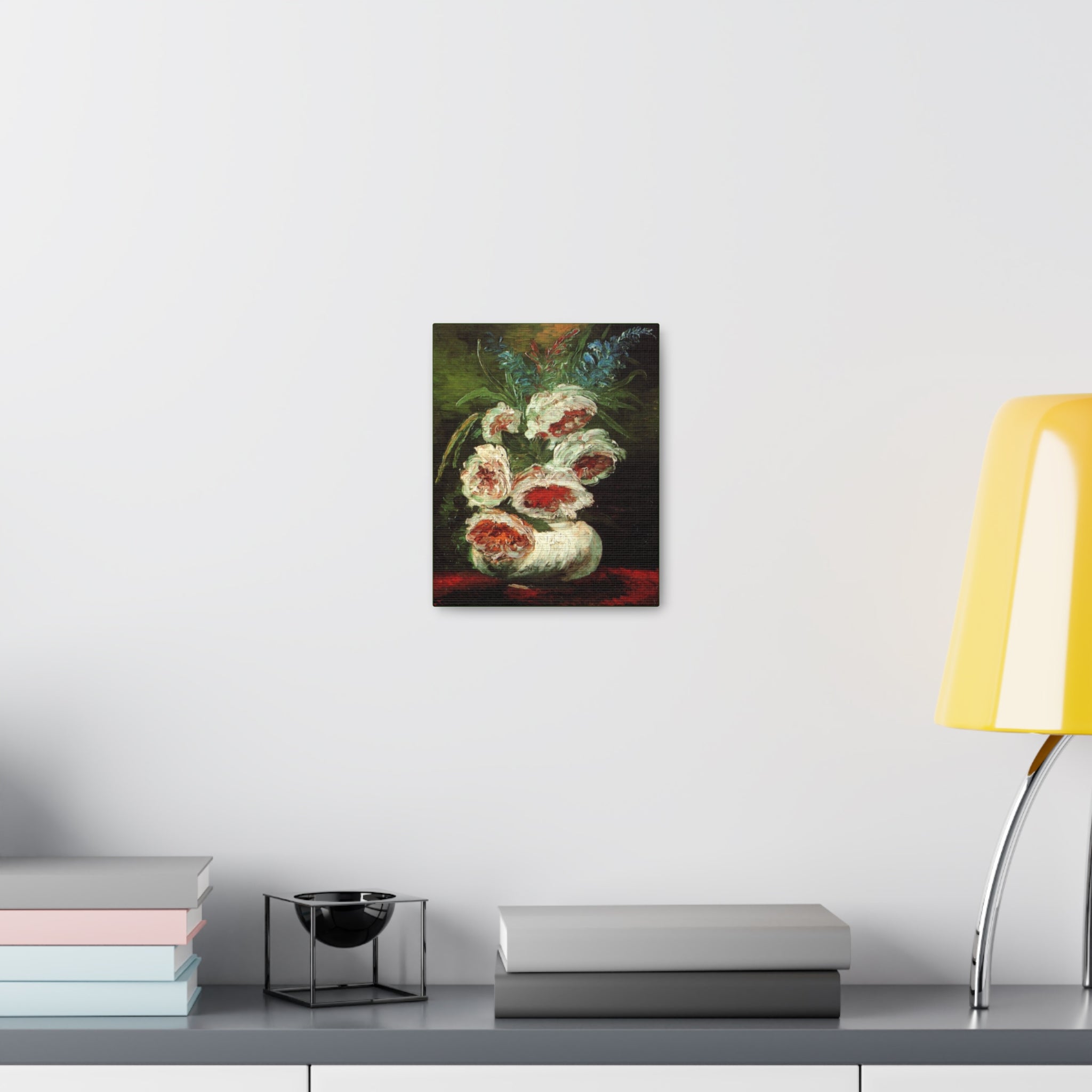 Vase with Peonies - Vincent van Gogh - Canvas Gallery Wraps - Spruced Roost