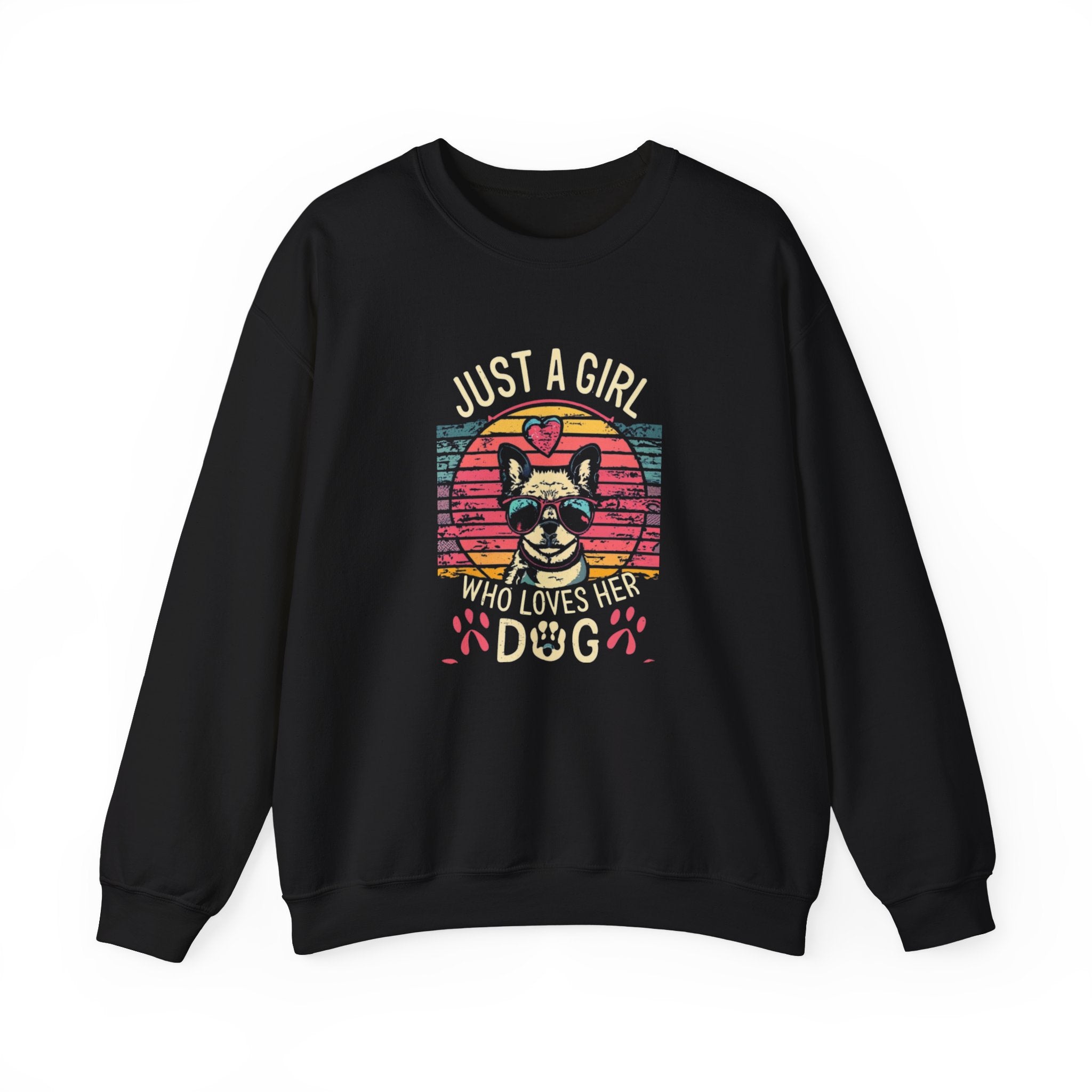 Just a girl who loves her Dog - Unisex Heavy Blend™ Crewneck Sweatshirt