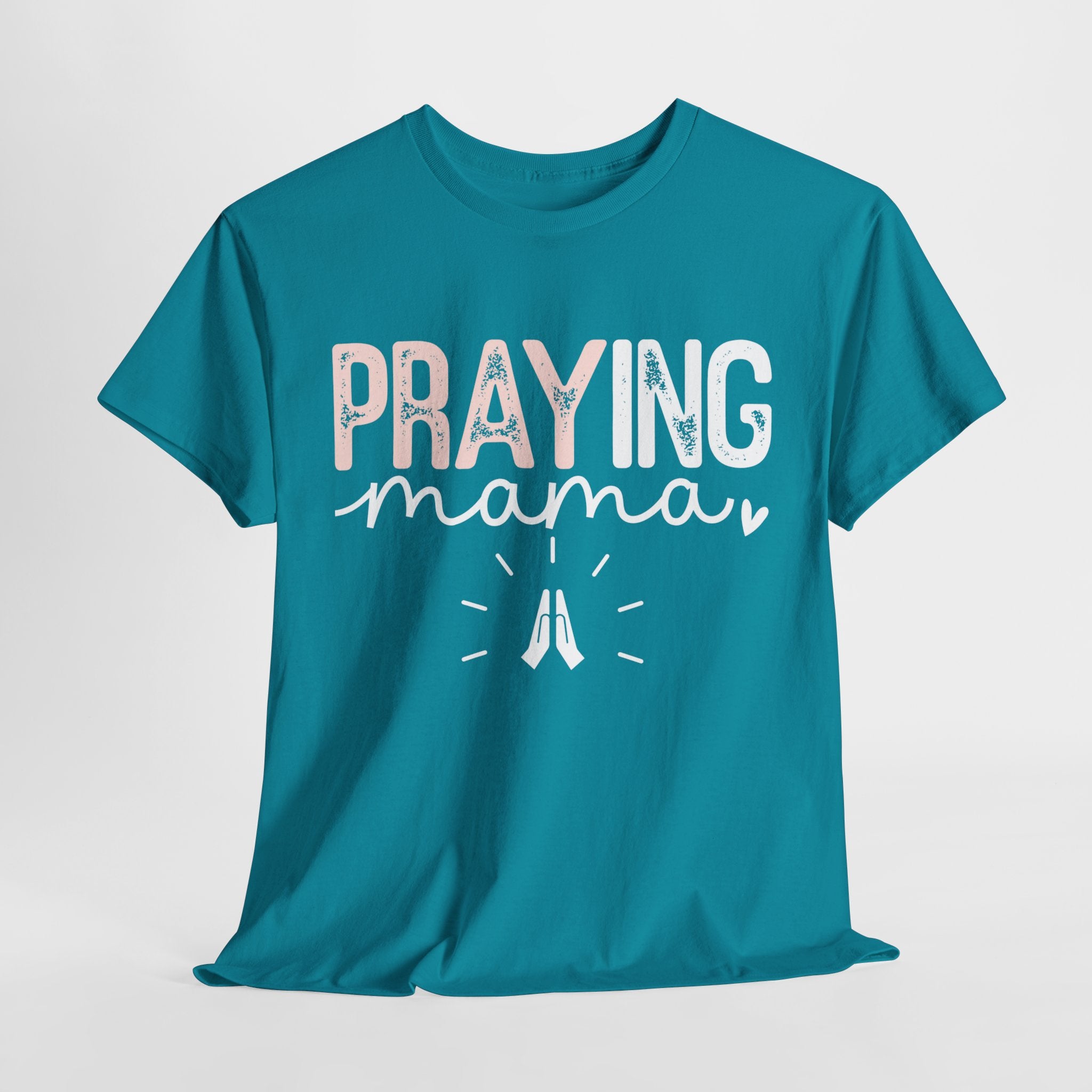 Praying Mama White Pink Unisex Heavy Cotton Tee - Spruced Roost