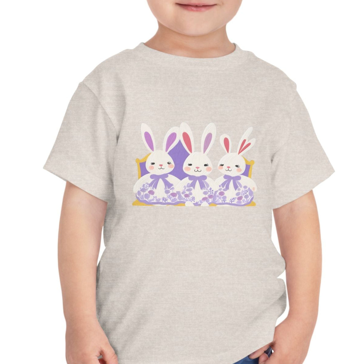 Bunnies Three Lavender - Kids' T-Shirt - 2T, 3T, 4T, 5T