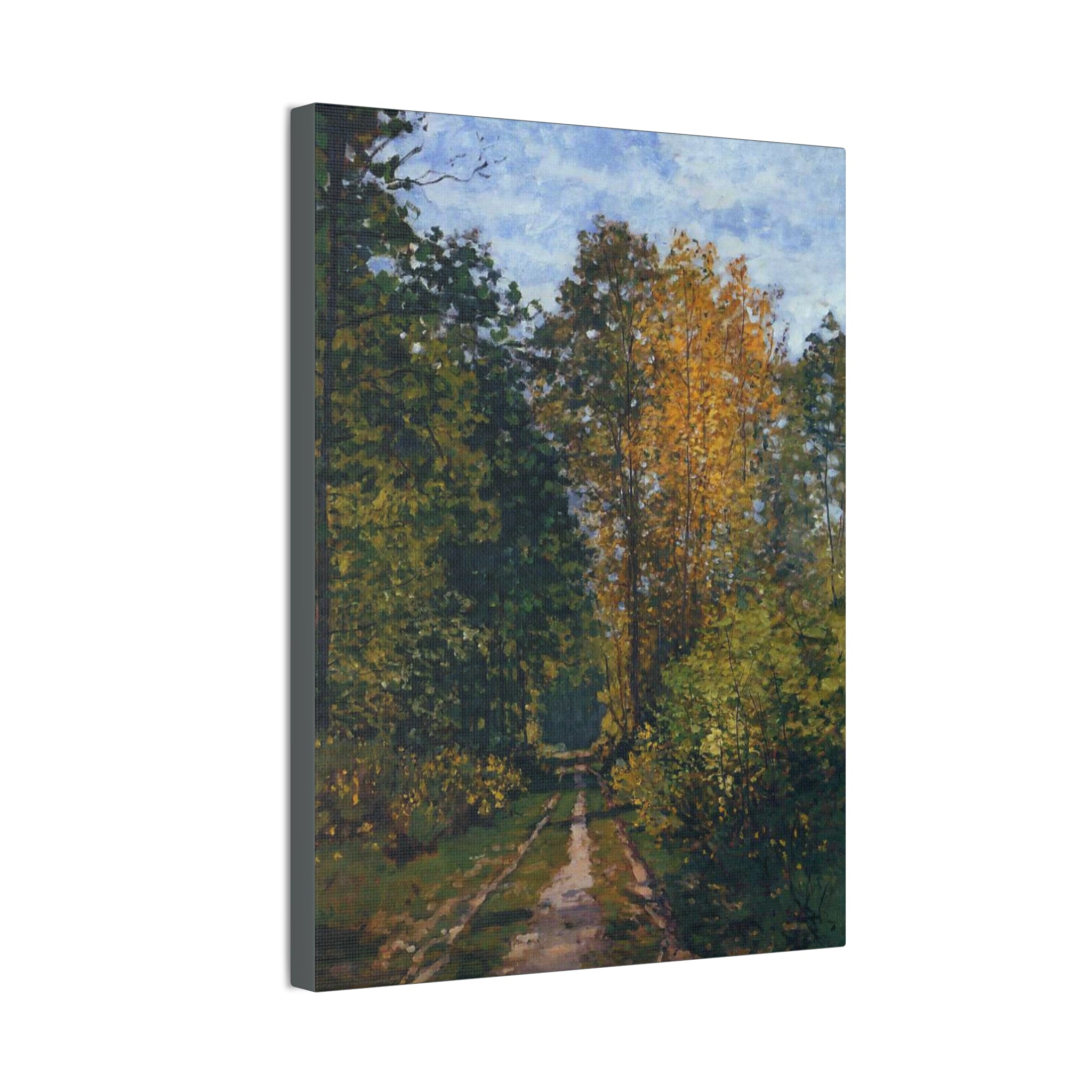 Wooded Path 1865 - Claude Monet - Canvas Stretched, 0.75"