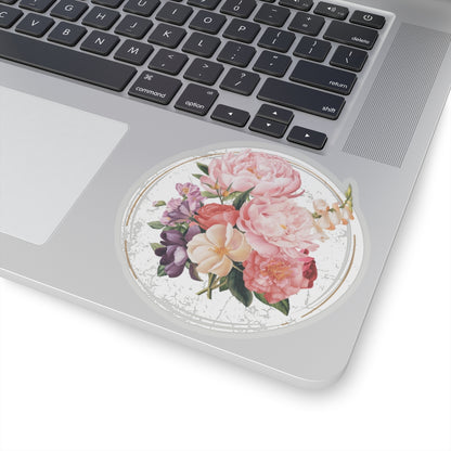 Circle of Peonies Kiss-Cut Stickers