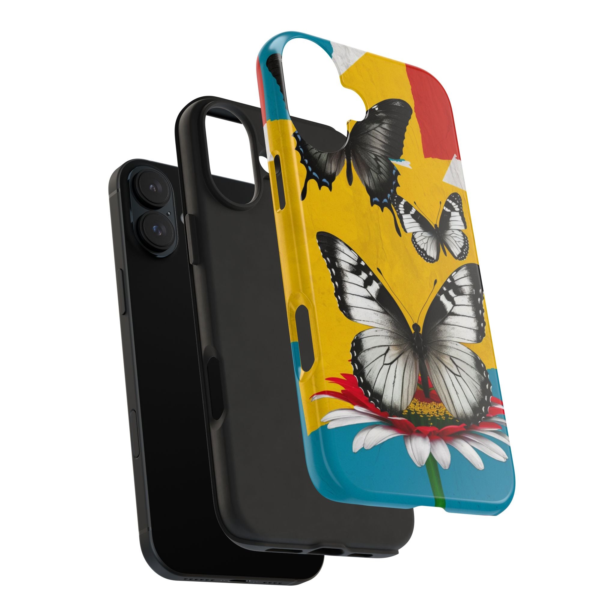 Abstract Gerber and Butterfly -  Tough Case for iPhone 14, 15, 16