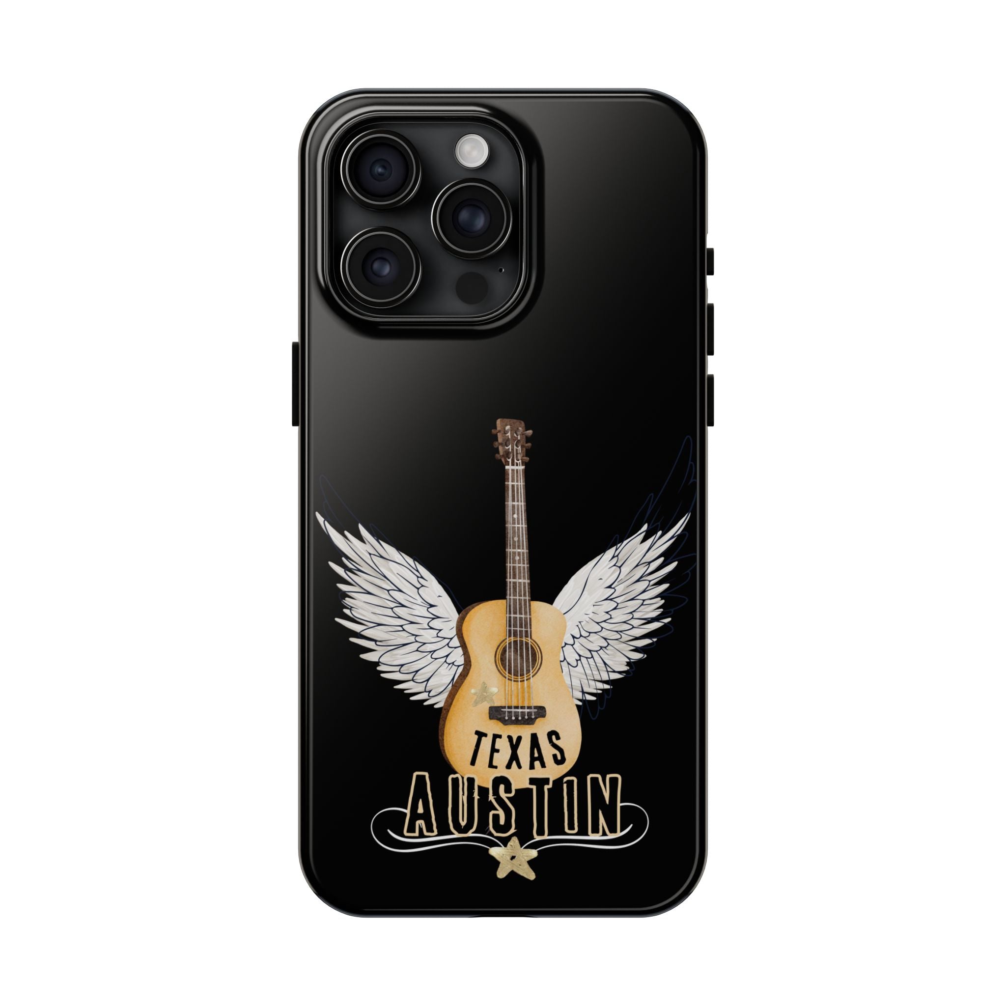 Austin, Texas Wings Guitar Tough Phone Case – iPhone 14, 15, 16