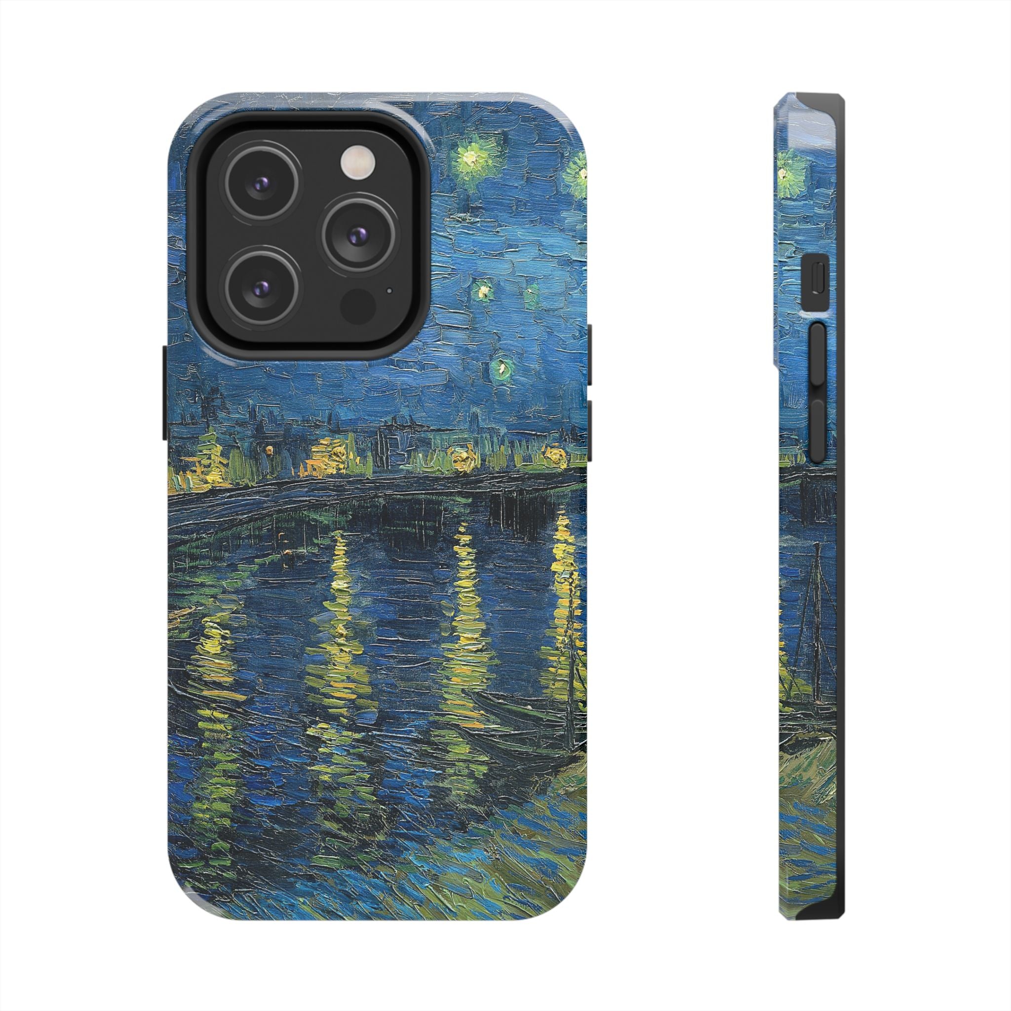 Starry Night Over the Rhone - Vincent Van Gogh - Tough Case for iPhone 14, 15, 16 - Spruced Roost
