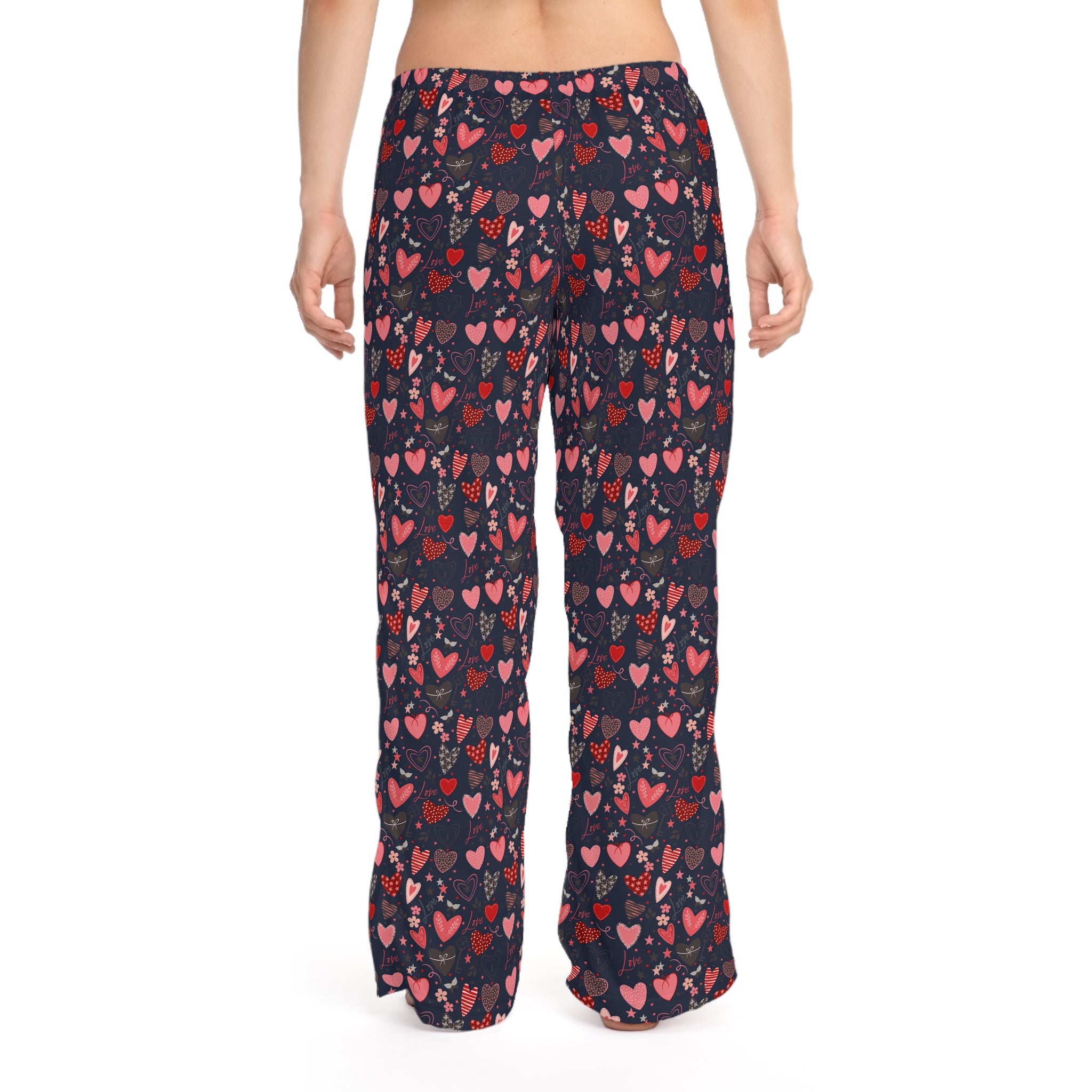 Base of Hearts Women's Pajama Pants (AOP) - Navy