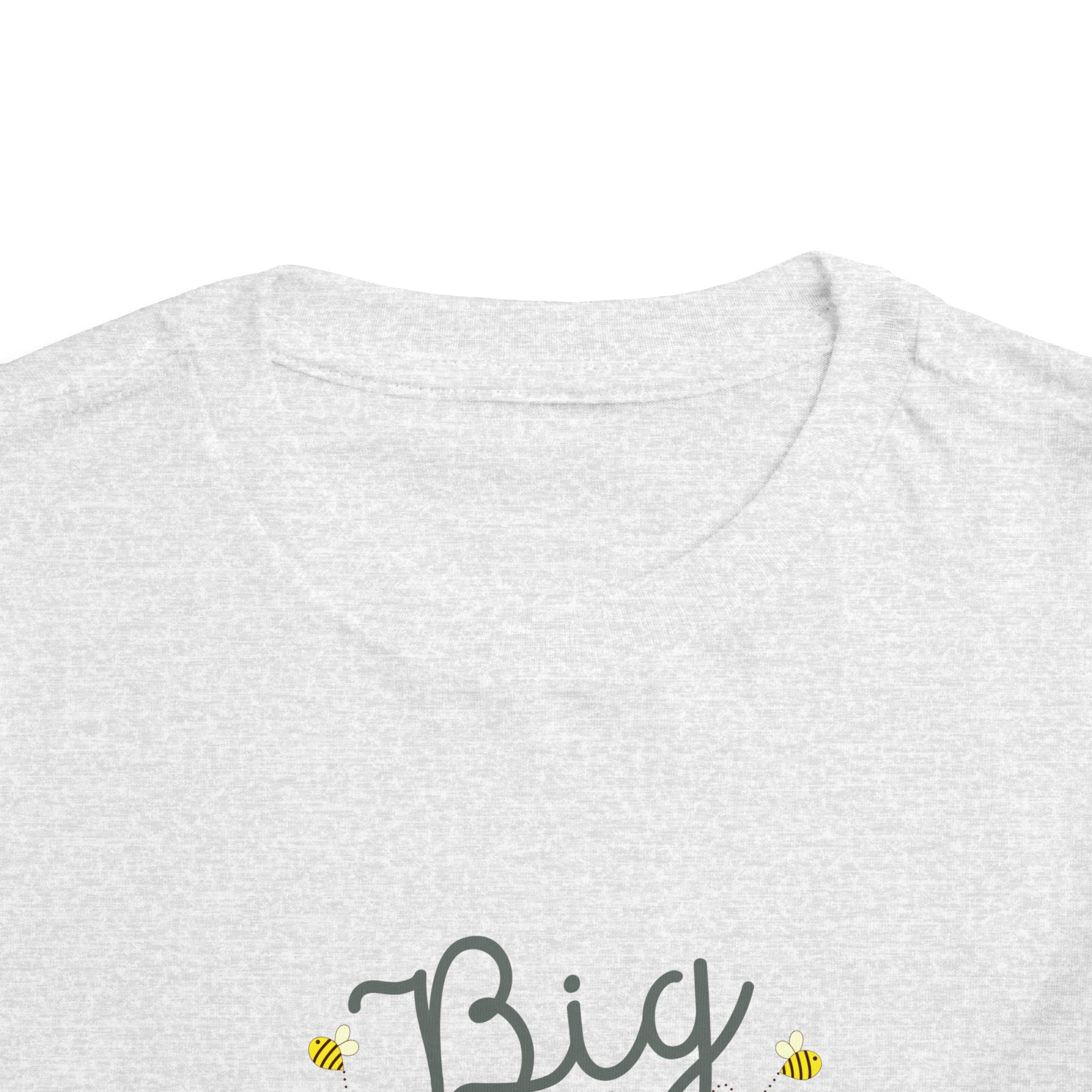 Big Sister Bees & Daisy Green Cursive - Big Sister Kids' T-Shirt - 3/4-7/8