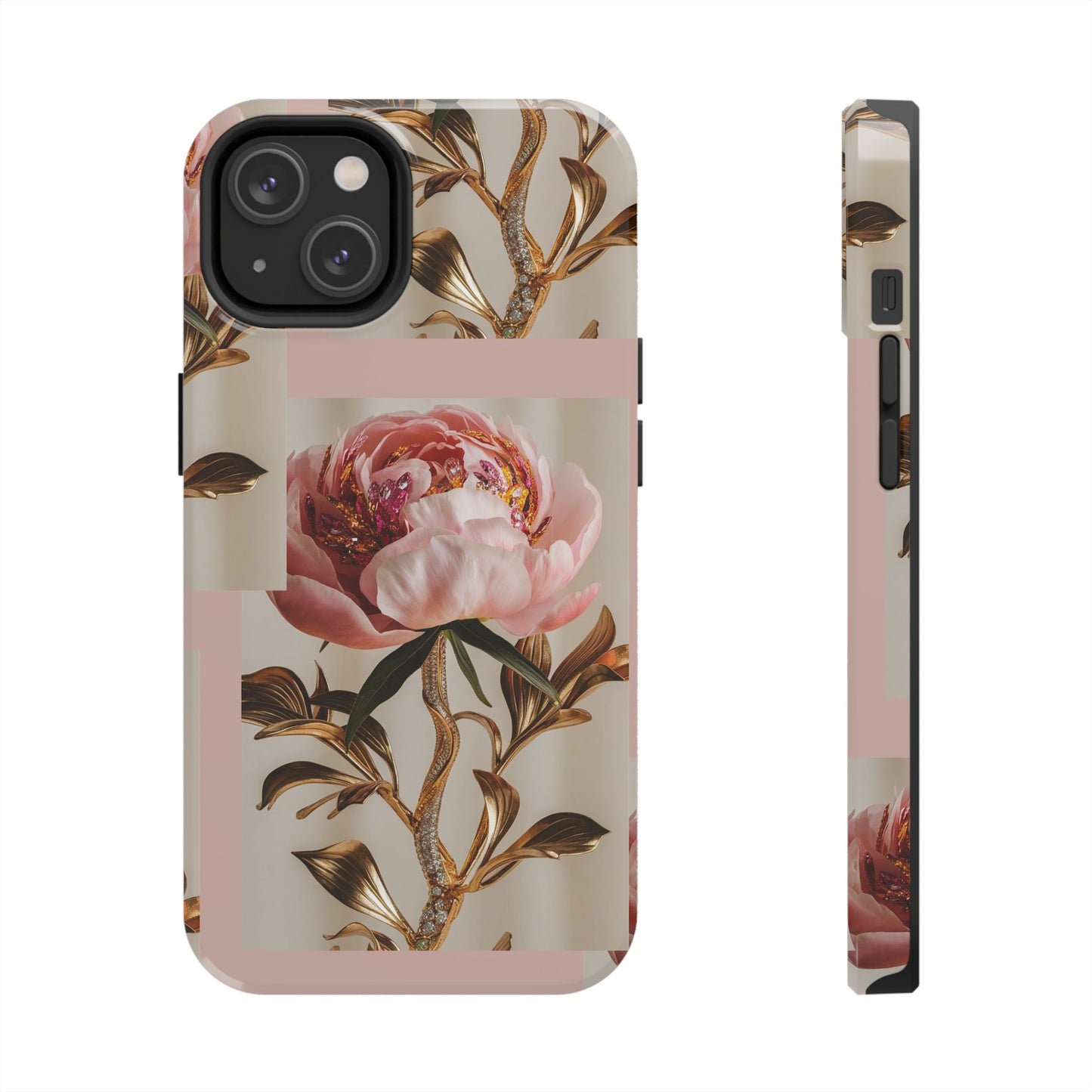 Sparkling Pink Peony - Tough Case for iPhone 14, 15, 16