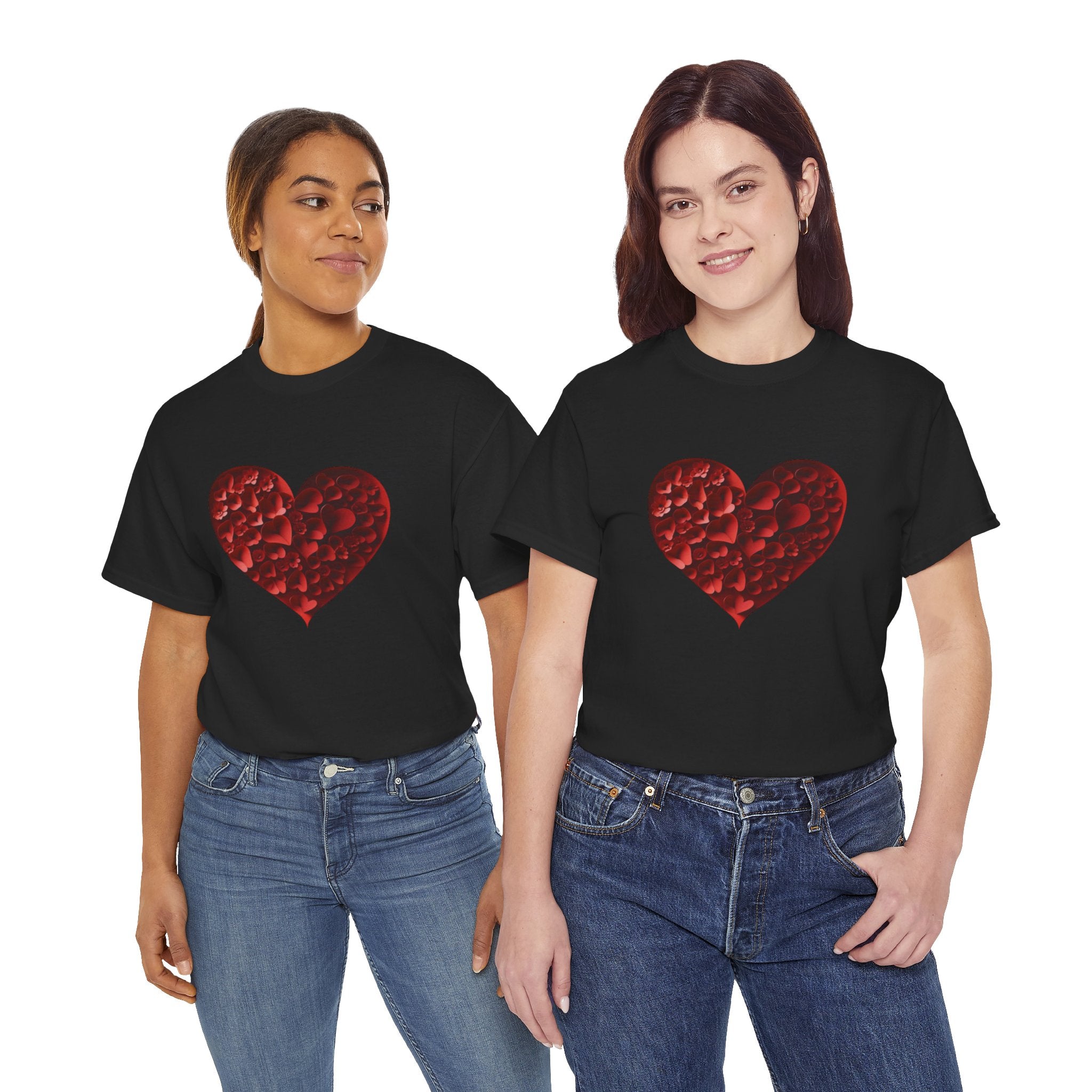 Floral Heart - Unisex Heavy Cotton Tee - Spruced Roost