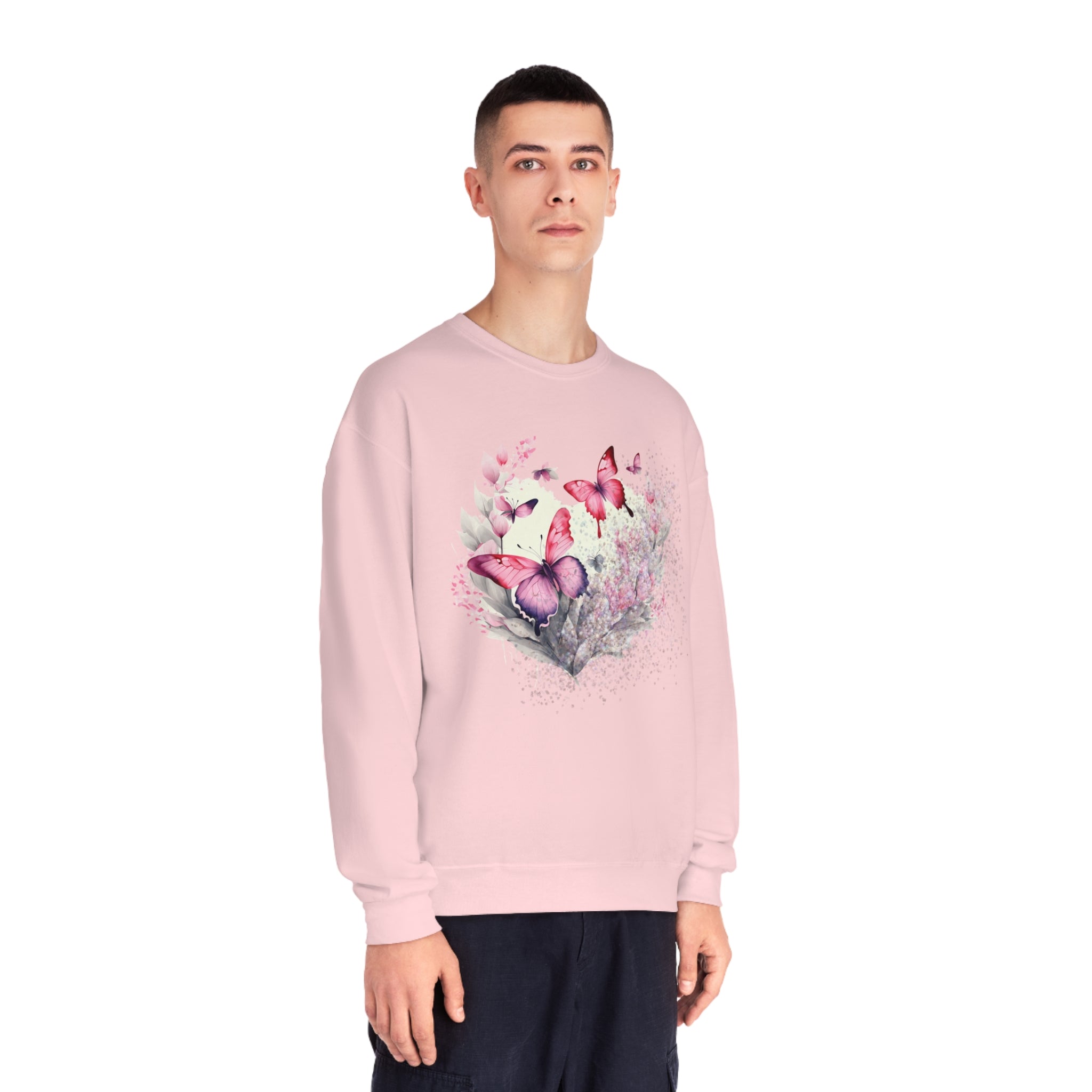 Two Butterflies Unisex NuBlend® Crewneck Sweatshirt - Spruced Roost