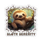 Sloth Serenity Kiss-Cut Stickers