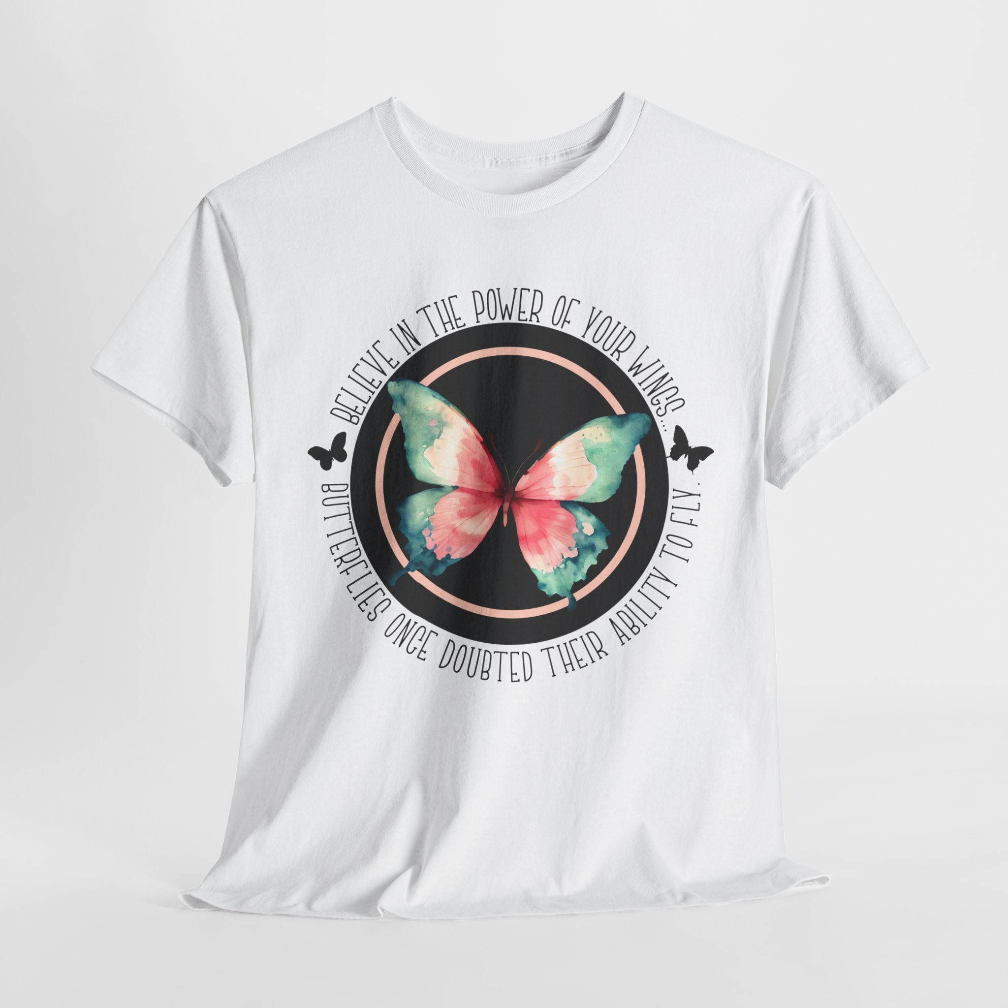 Believe in the Butterfly - Unisex Heavy Cotton Tee - Spruced Roost