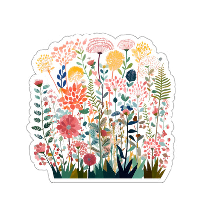 Wildflowers Blooming Kiss-Cut Stickers