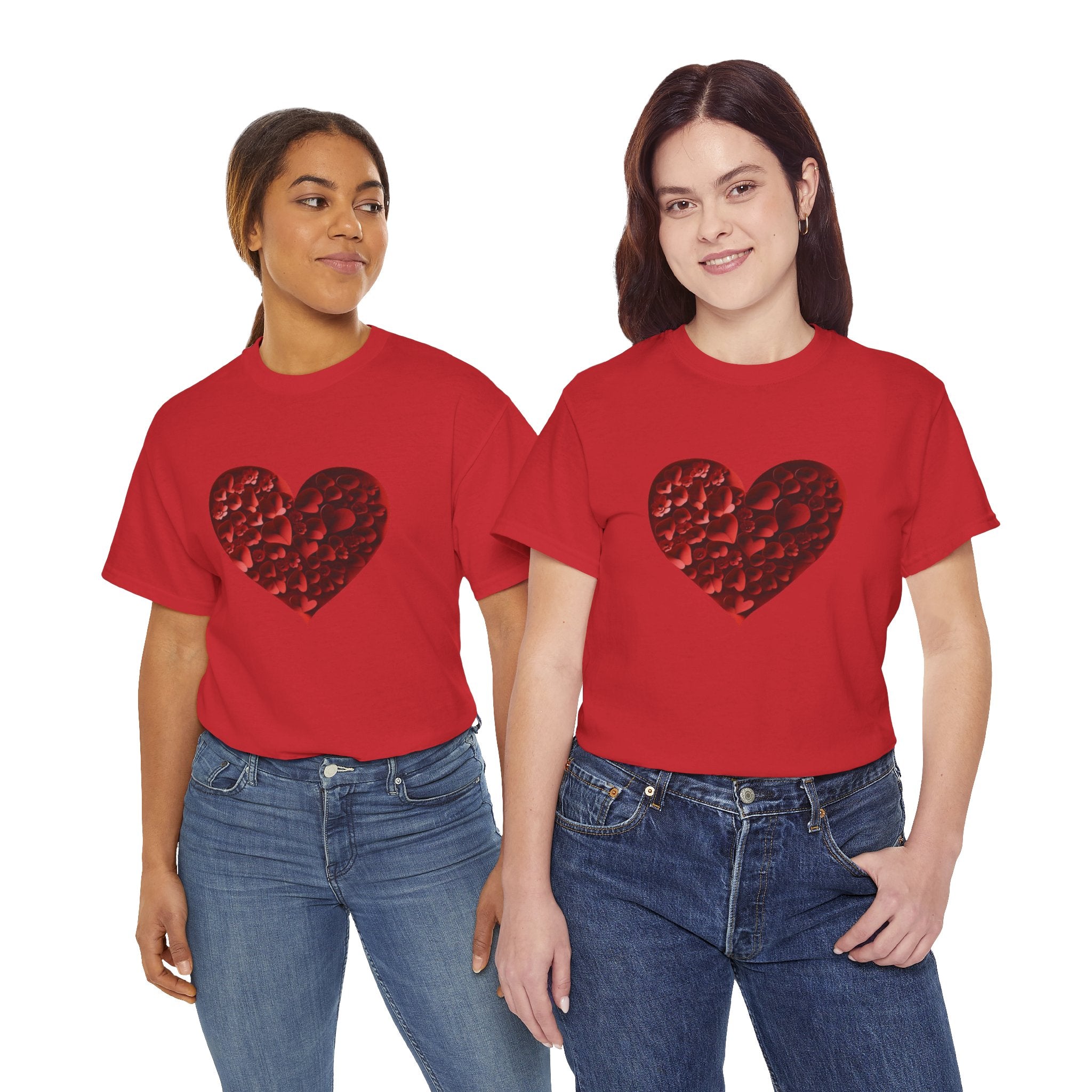 Floral Heart - Unisex Heavy Cotton Tee - Spruced Roost
