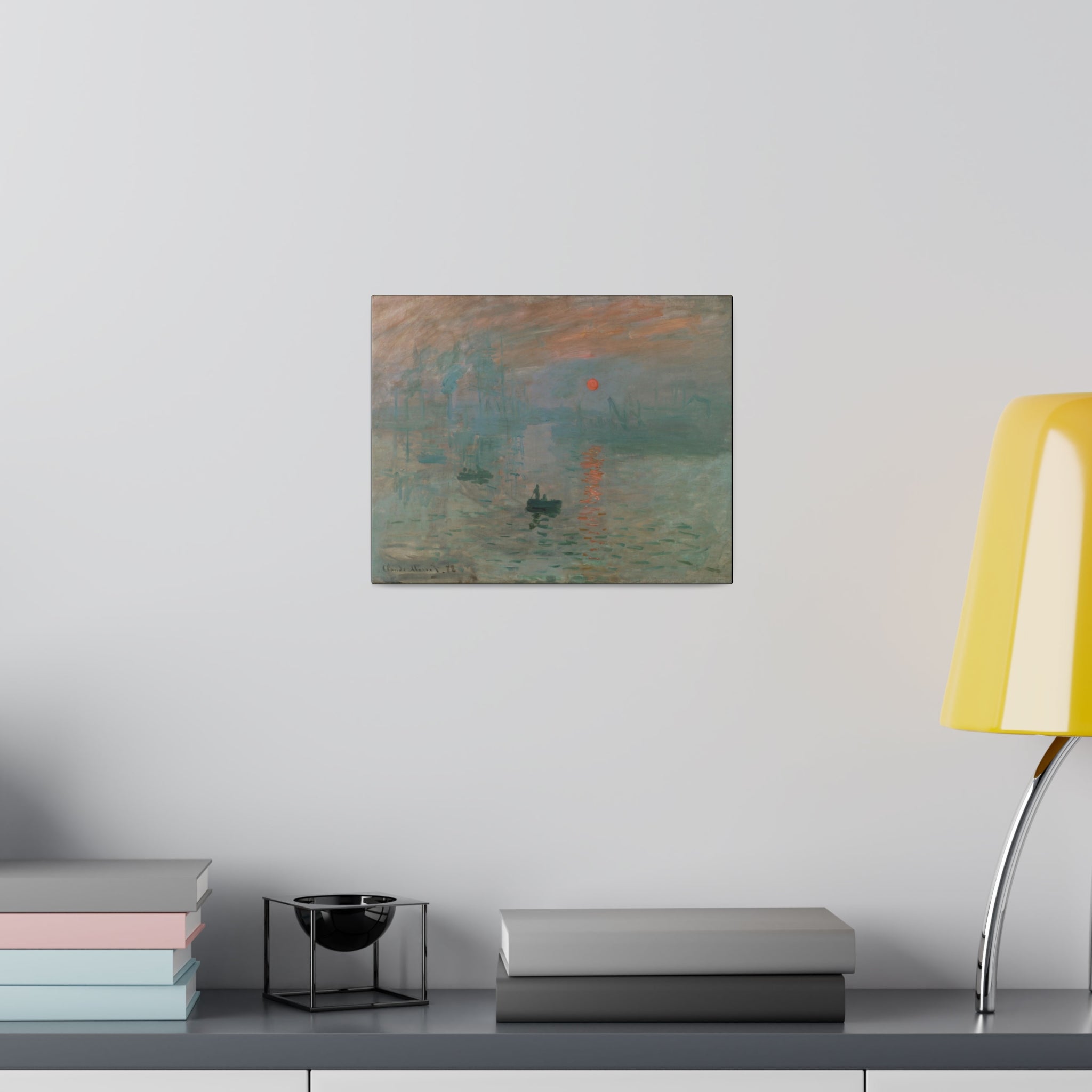Impression Sunrise - Claude Monet - Matte Canvas, Stretched, 0.75" - Spruced Roost