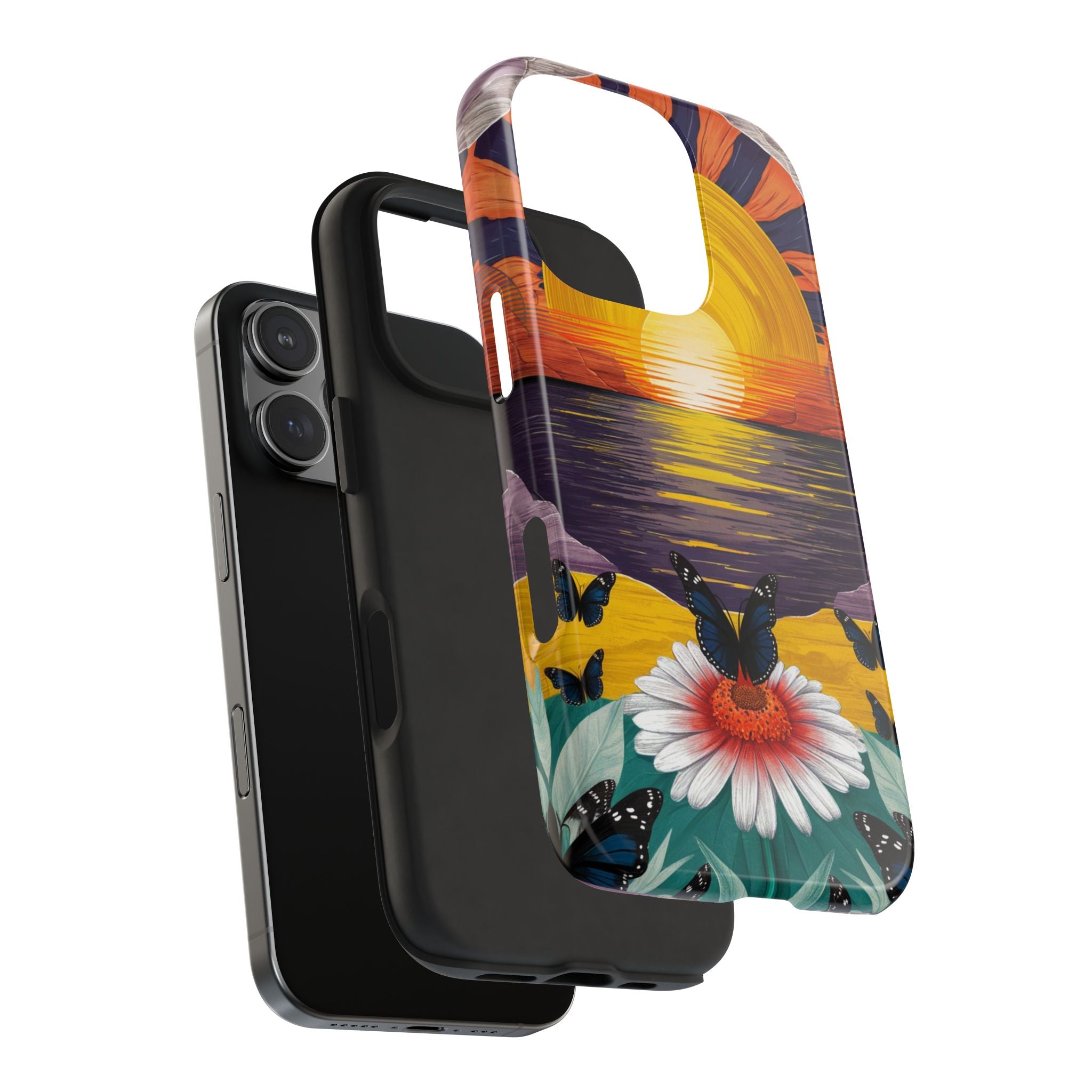 Butterly Sunset Beach - Tough Case for iPhone 14, 15, 16 - Spruced Roost
